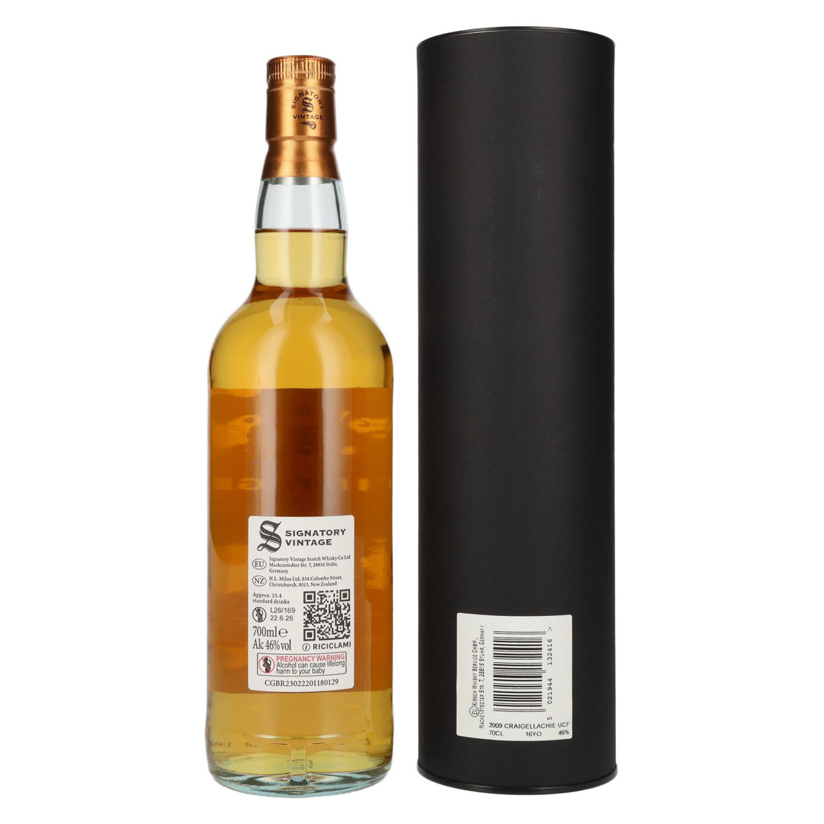 Signatory Vintage CRAIGELLACHIE 16 Years Old The Un-Chillfiltered 2009 46% vol. 0.7 l in a gift box