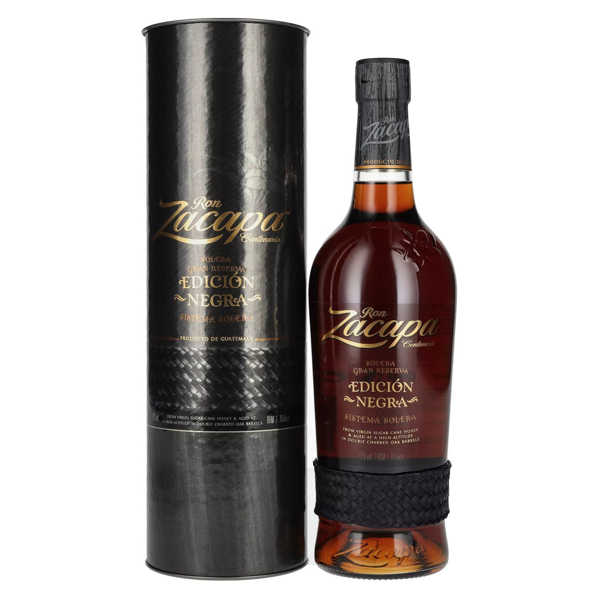Ron Zacapa Centenario EDICIÓN NEGRA Sistema Solera Gran Reserva 43% Vol. 0,7l in gift box