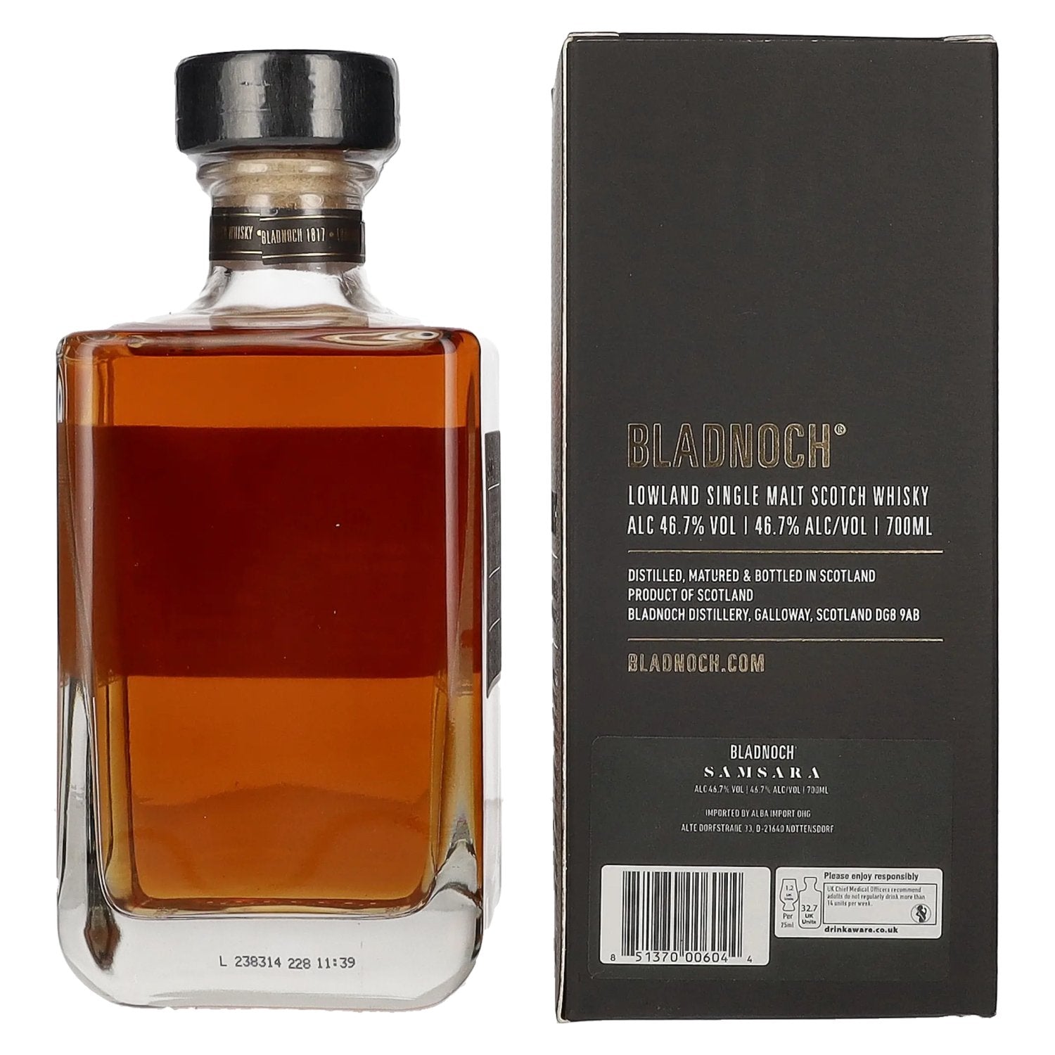 Bladnoch SAMSARA Lowland Single Malt Scotch Whisky 46,7% Vol. 0,7l in gift box