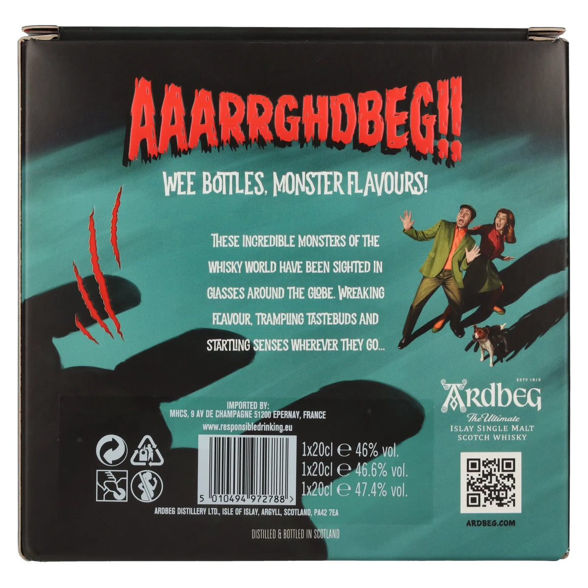 Ardbeg The Three MONSTERS OF SMOKE 46,7% Vol. 3x0,2l in Geschenkbox