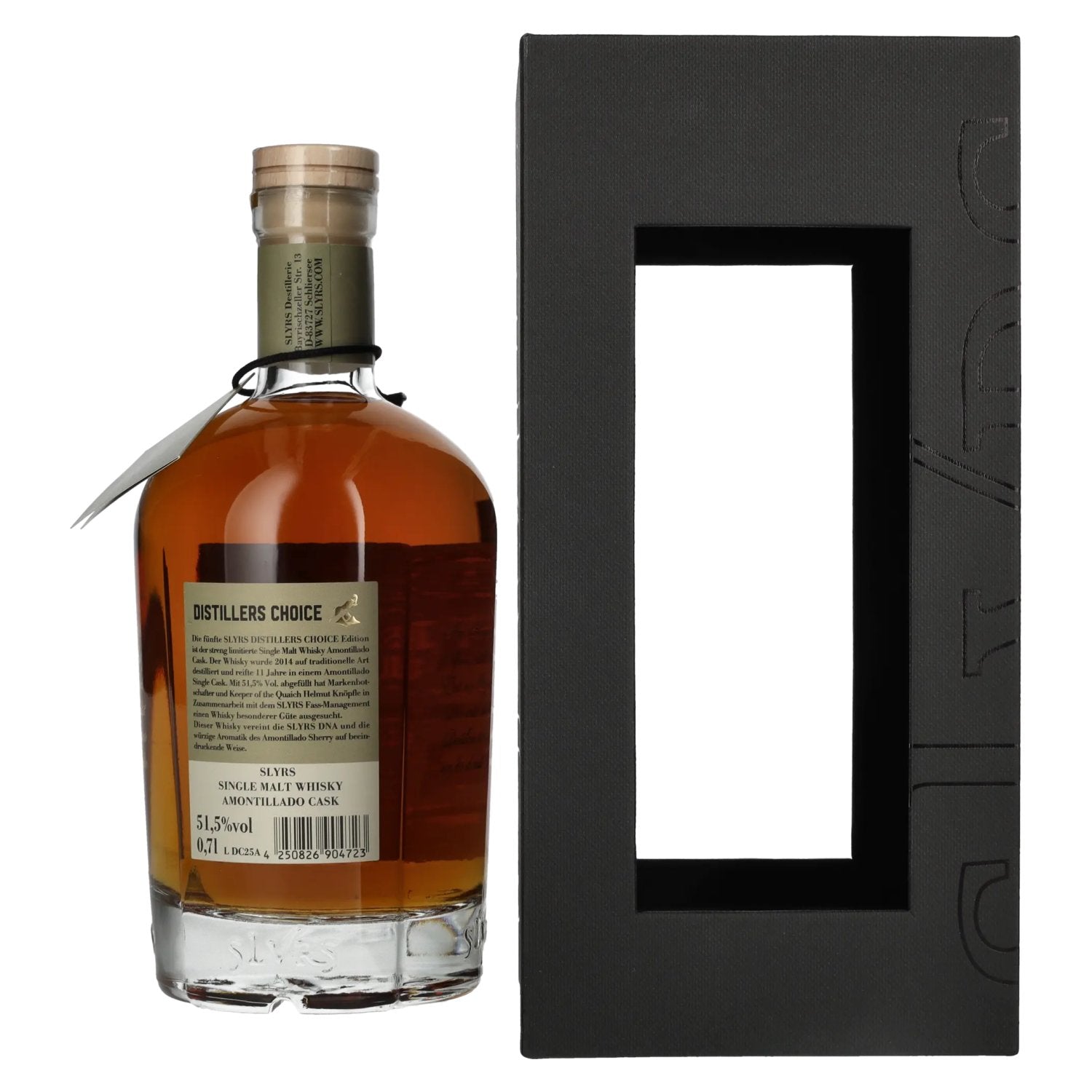 Slyrs DISTILLERS CHOICE Helmut Knöpfle Amontillado Cask Single Malt Whisky 51,5% Vol. 0,7l in Geschenkbox