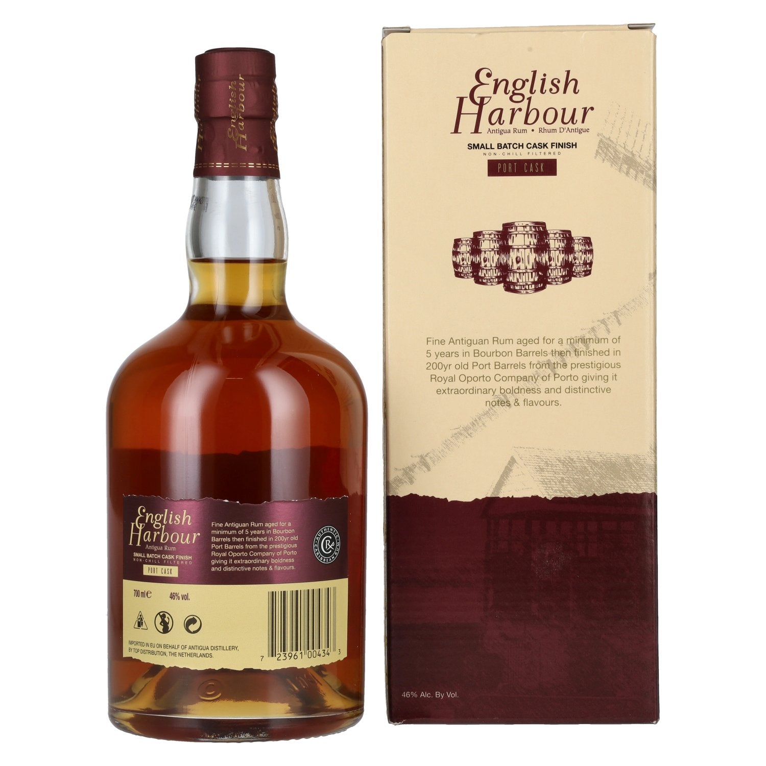 English Harbour PORT CASK FINISH Small Batch Antigua Rum 46% Vol. 0,7l en boîte cadeau