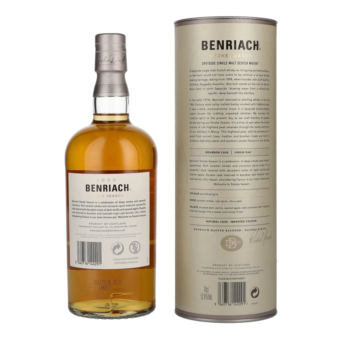 Benriach SMOKE SEASON Double Cask Matured Speyside Single Malt 52,8% Vol. 0,7l en Tinbox