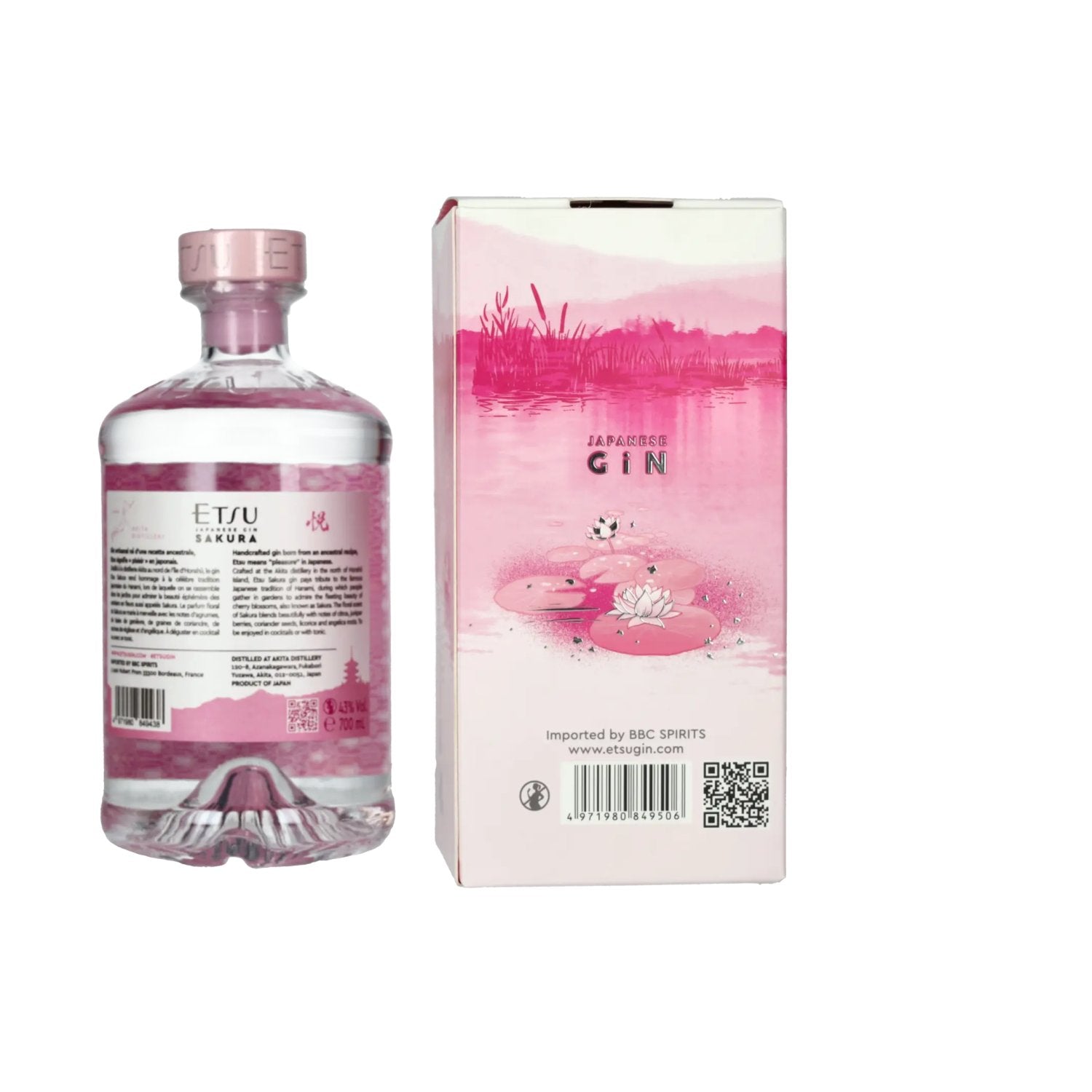 Etsu Japanese SAKURA Gin 43% Vol. 0,7l in Geschenkbox