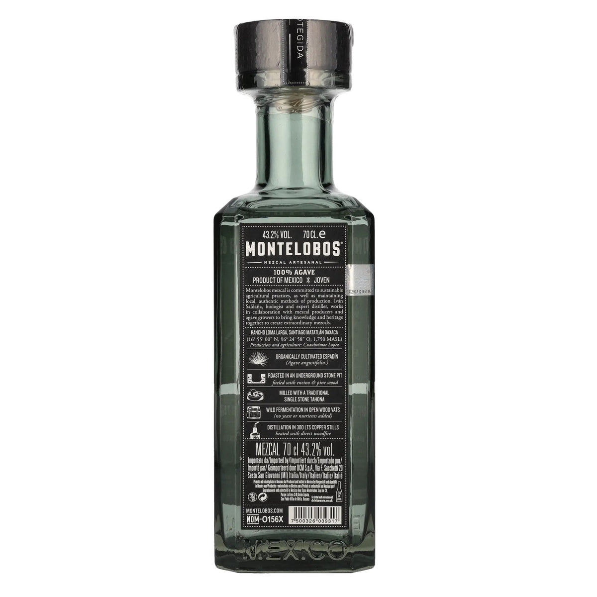 Montelobos ESPADÍN Joven Mezcal artisanal 100 % agave 43,2 % vol. 0,7 l