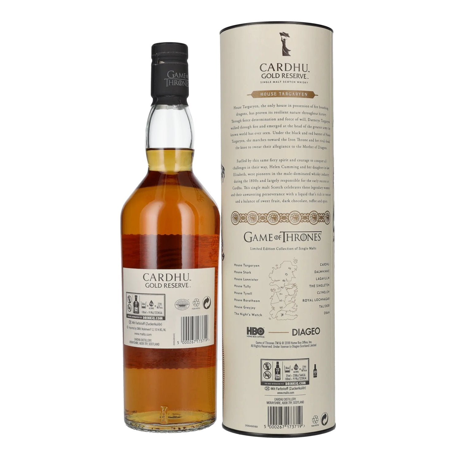 Cardhu Gold Reserve GAME OF THRONES House Targaryen Single Malt Collection 40% Vol. 0,7l in Geschenkbox