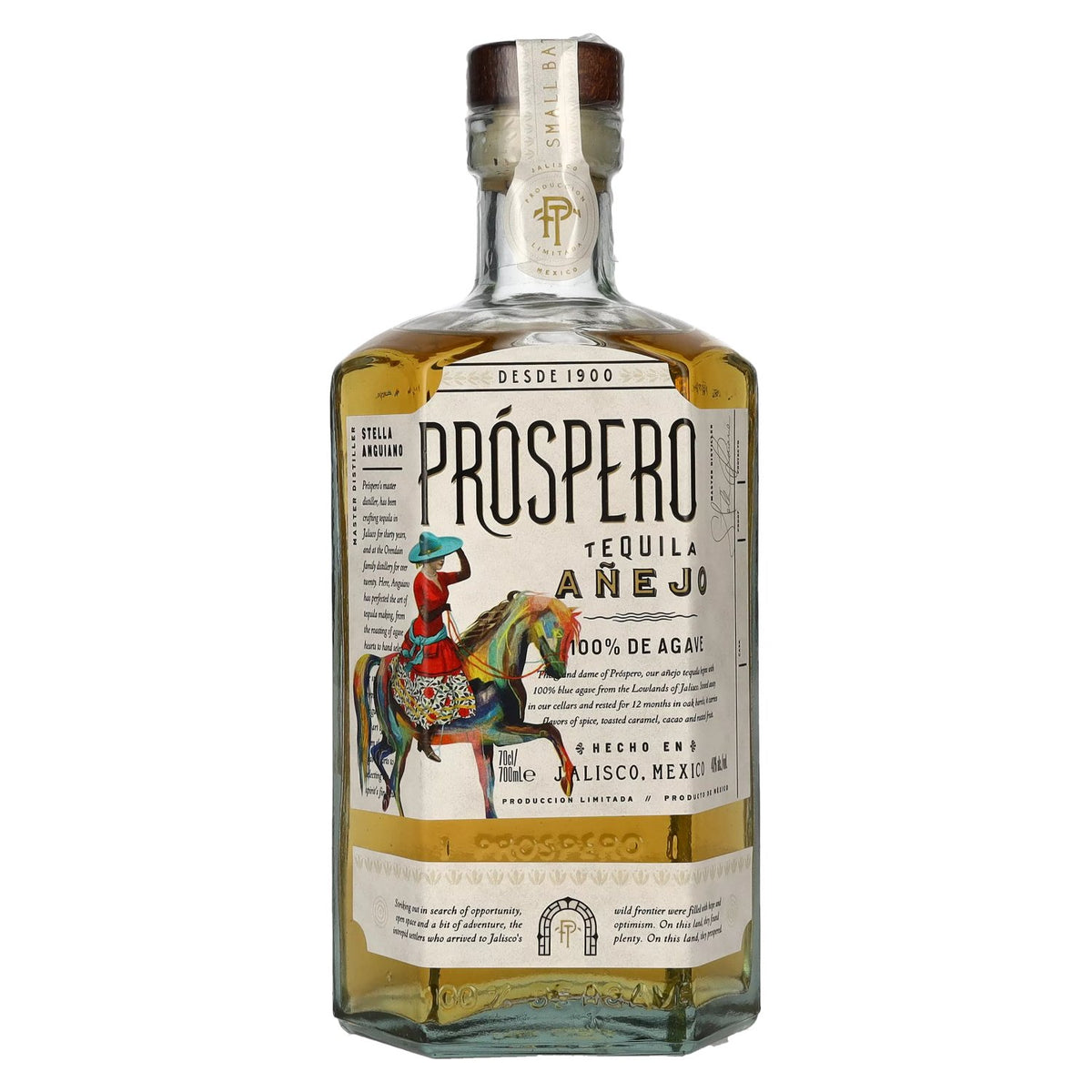 Próspero Tequila Añejo 100% Agave by Rita Ora 40% ABV 0.7l