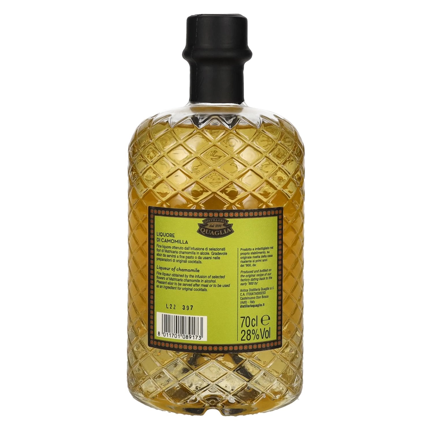 Camomilla Liquore Distilleria Quaglia 28% vol. 0,7l