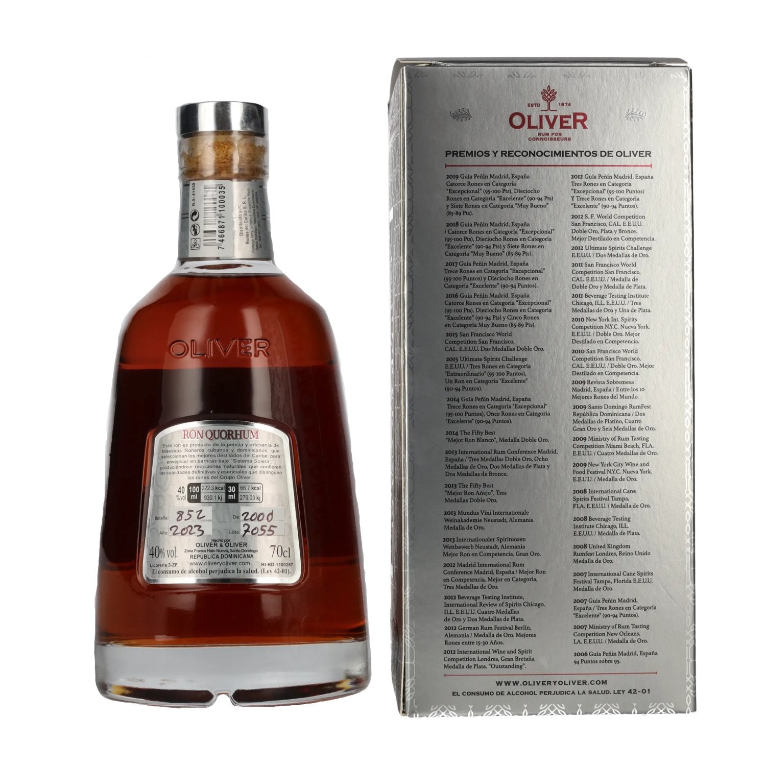 Ron Quorhum 23 Sistema Solera 40% vol. 0,7l en boîte cadeau