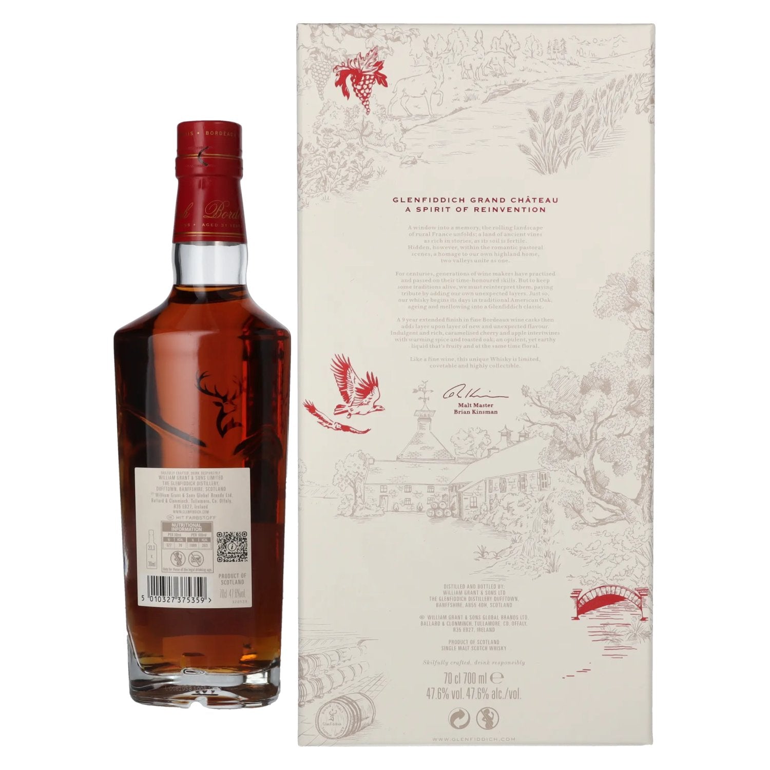 Glenfiddich 31 Years Old GRAND CHÂTEAU Single Malt Scotch Whisky 47,6% Vol. 0,7l in Geschenkbox