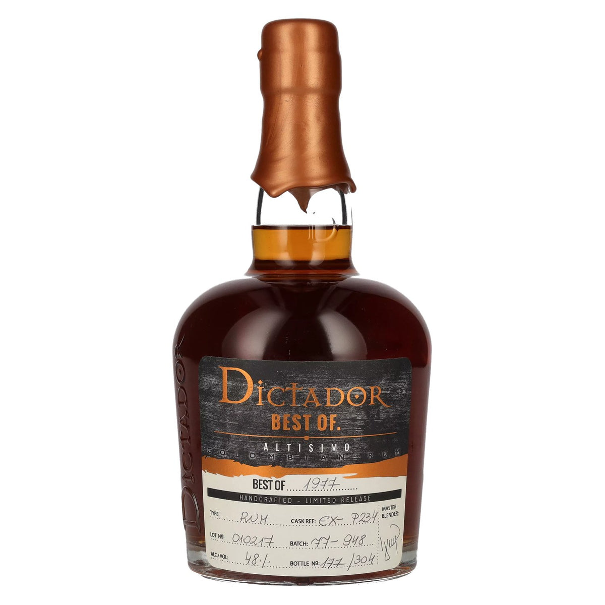 Dictador BEST OF 1977 ALTISIMO Rhum colombien 40YO/010217/EX-P234 48% vol. 0,7l
