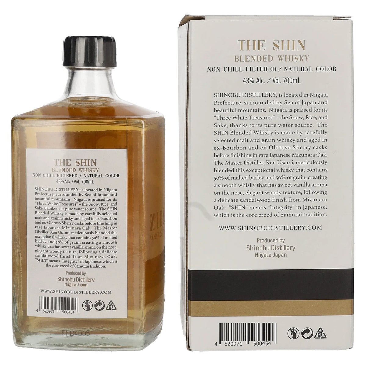 The Shin Blended Whisky MIZUNARA Japanese Oak Finish 43% vol. 0,7l en coffret cadeau