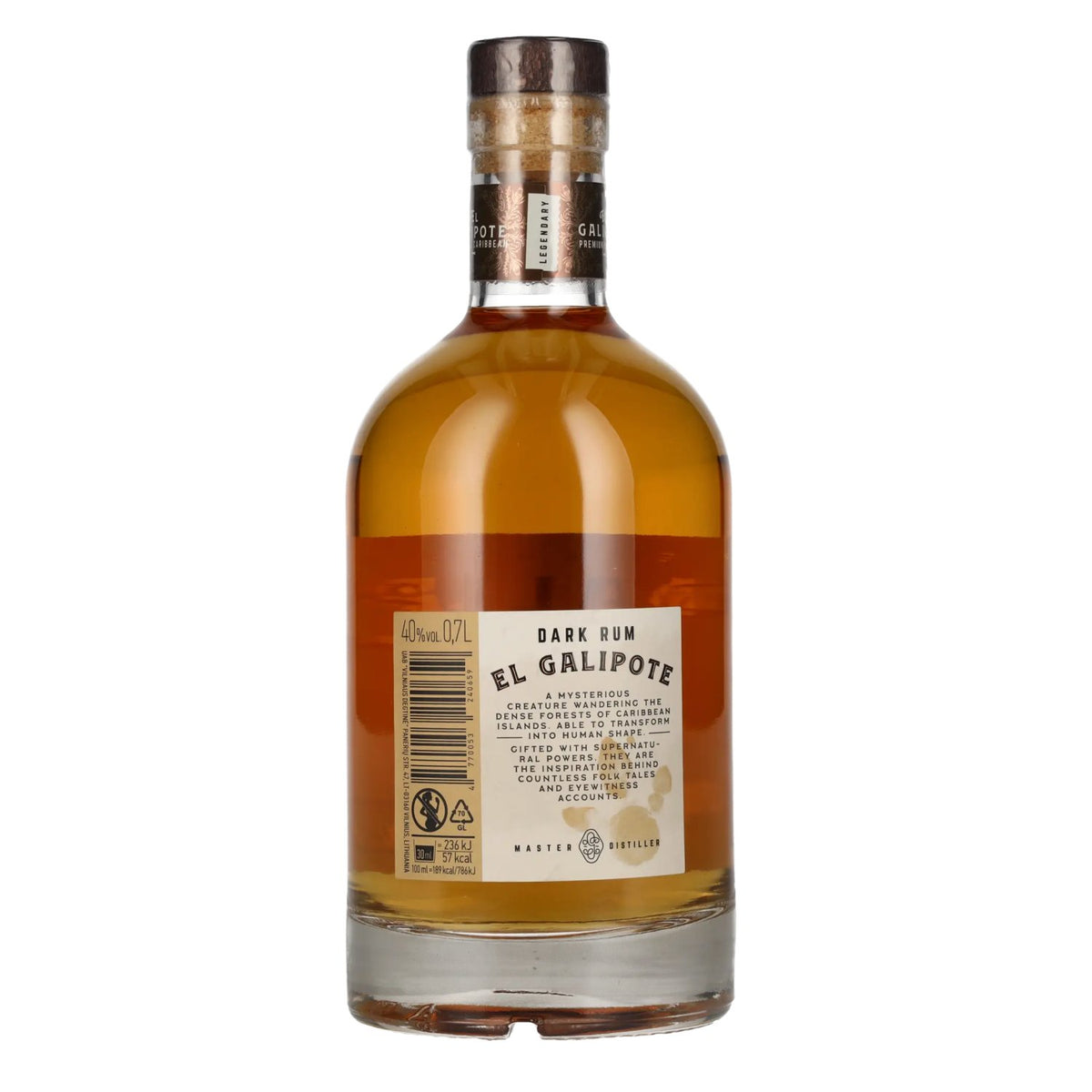 EL GALIPOTE Dark Caribbean Rum 40% Vol. 0,7l