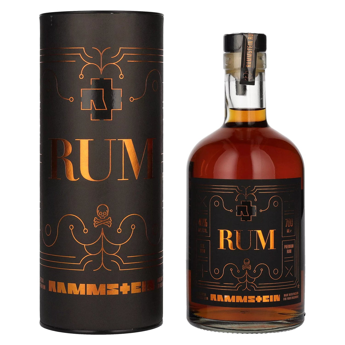 Rammstein Premium Rum 40% ABV, 0.7 litres, in a gift box