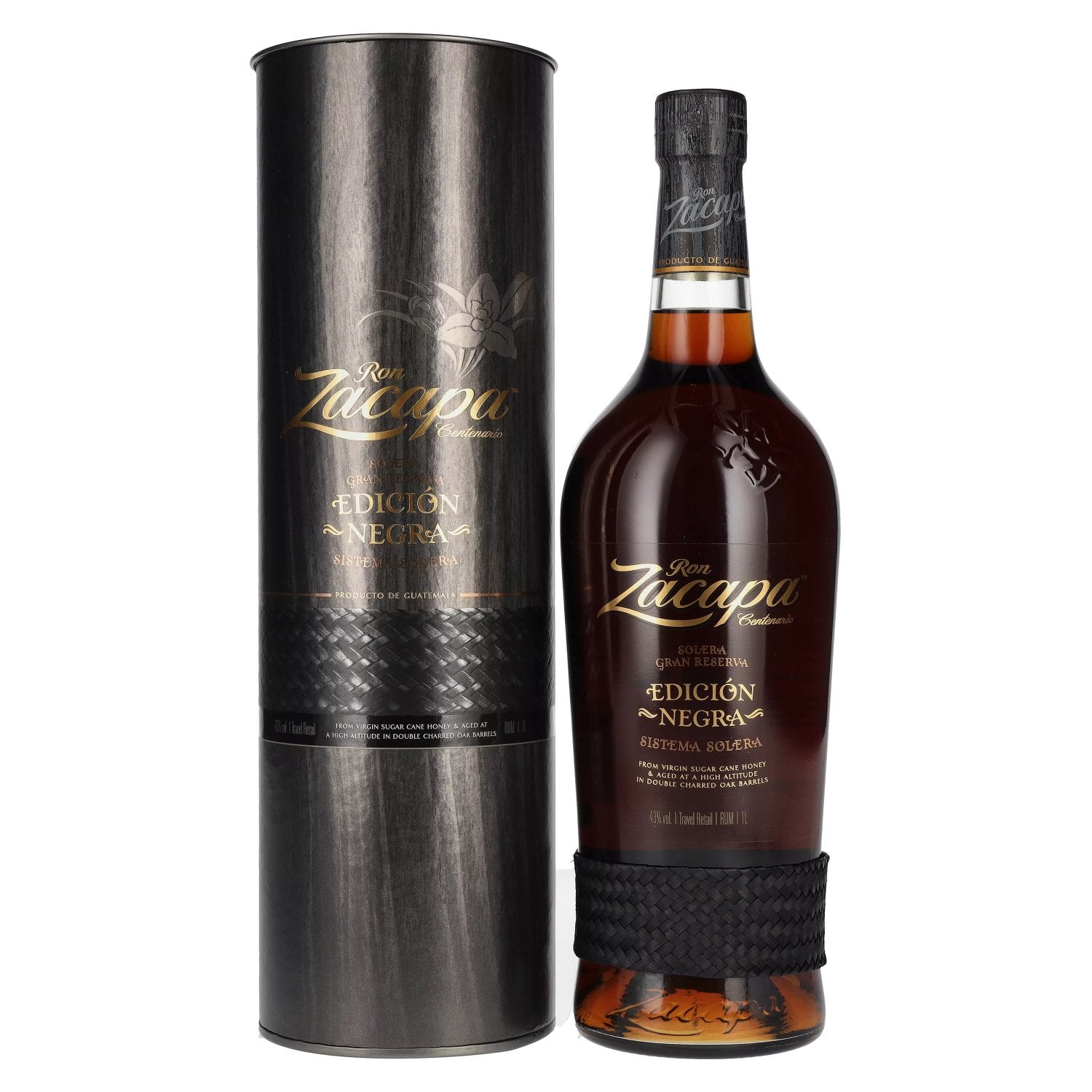 Ron Zacapa Centenario EDICIÓN NEGRA Sistema Solera Gran Reserva 43% vol. 1l en boîte cadeau