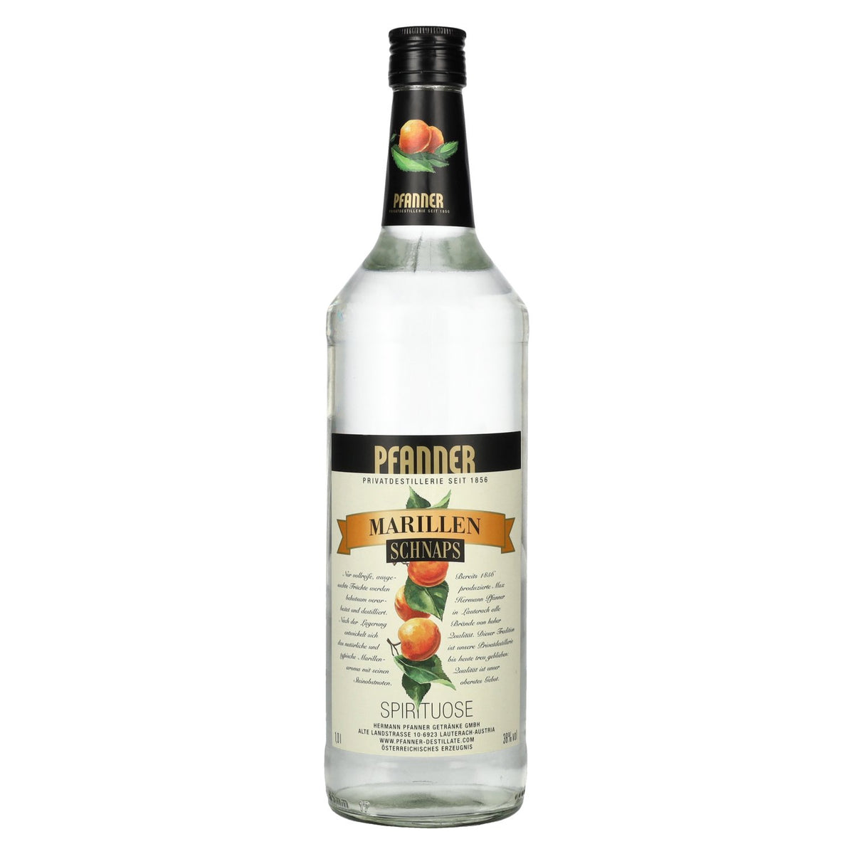 Pfanner apricot schnapps 38% vol. 1l