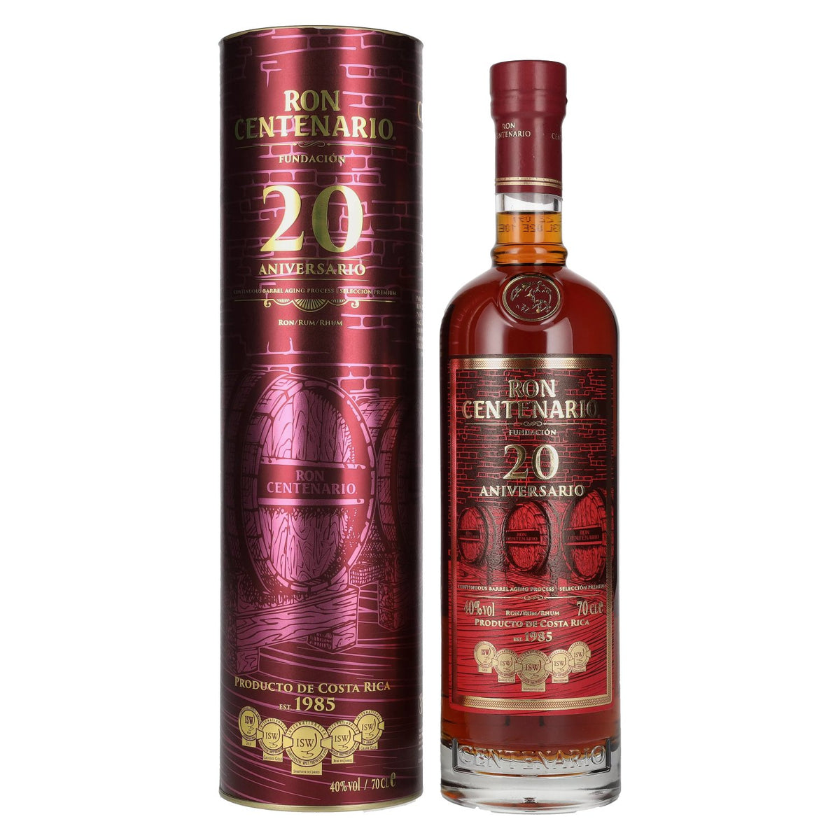 Ron Centenario FUNDACIÓN 20 Sistema Solera Rum 40% Vol. 0,7l in gift box