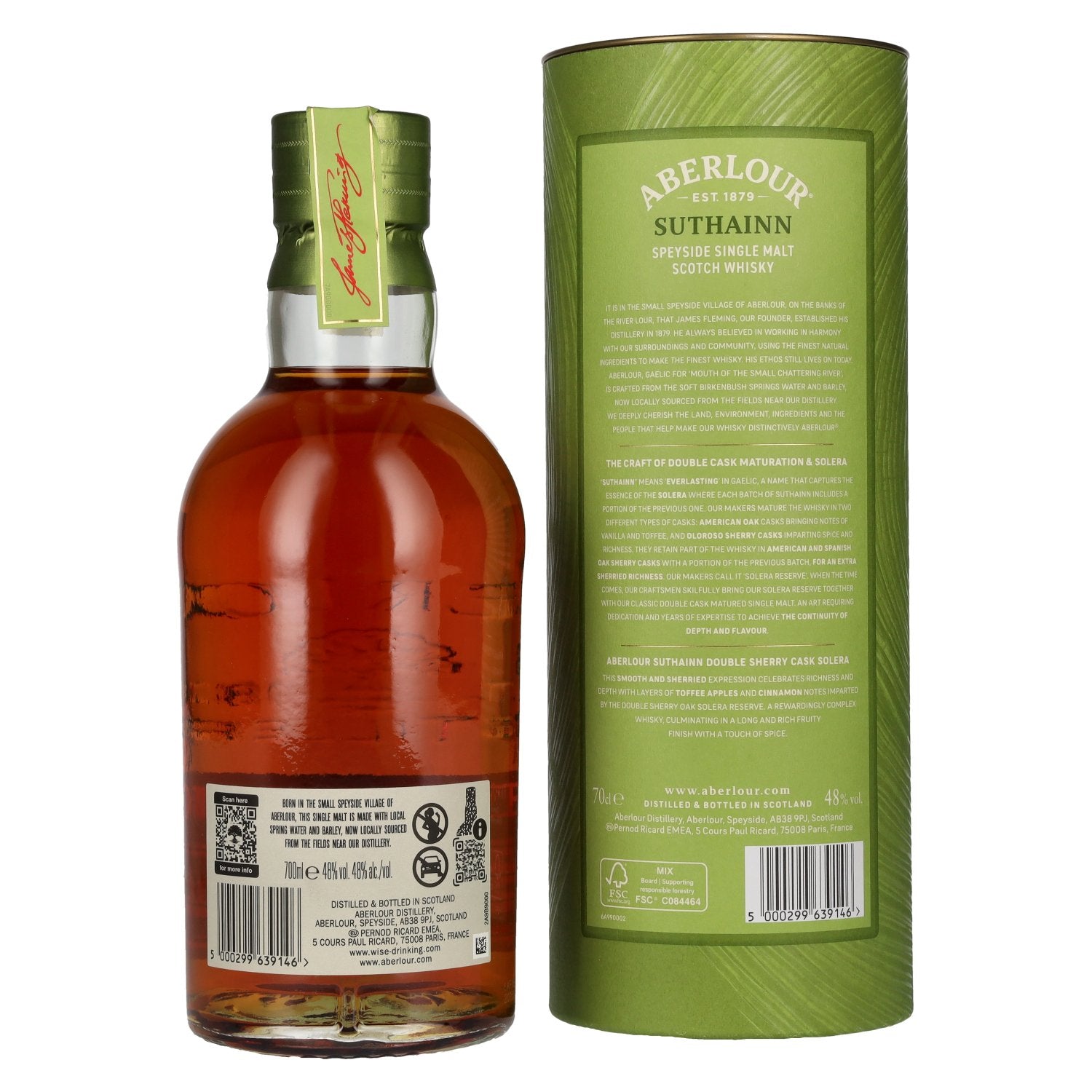 Aberlour SUTHAINN Double Sherry Cask Solera Travel Exclusive Speyside Single Malt Batch 001 48% Vol. 0,7l in Geschenkbox