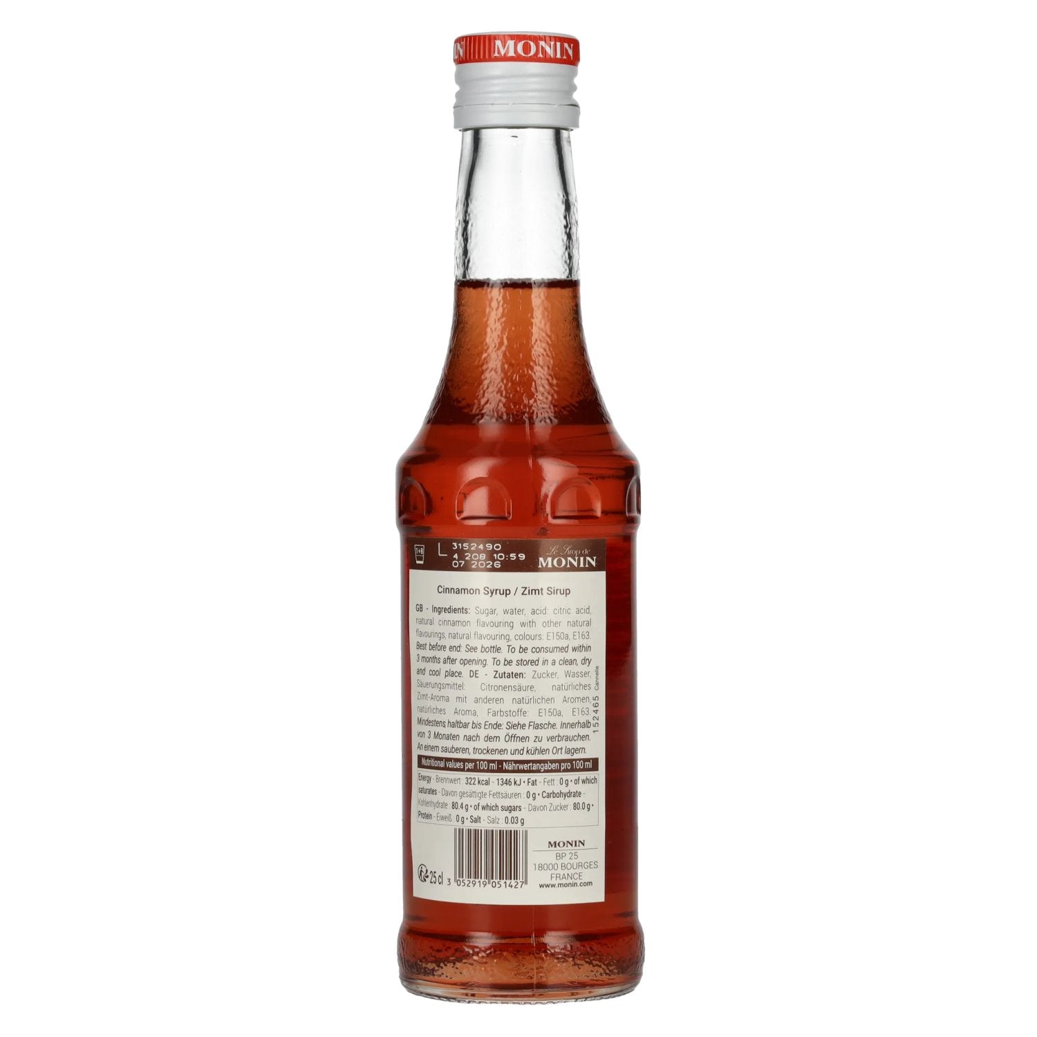 Le Sirop de Monin ZIMT 0,25l