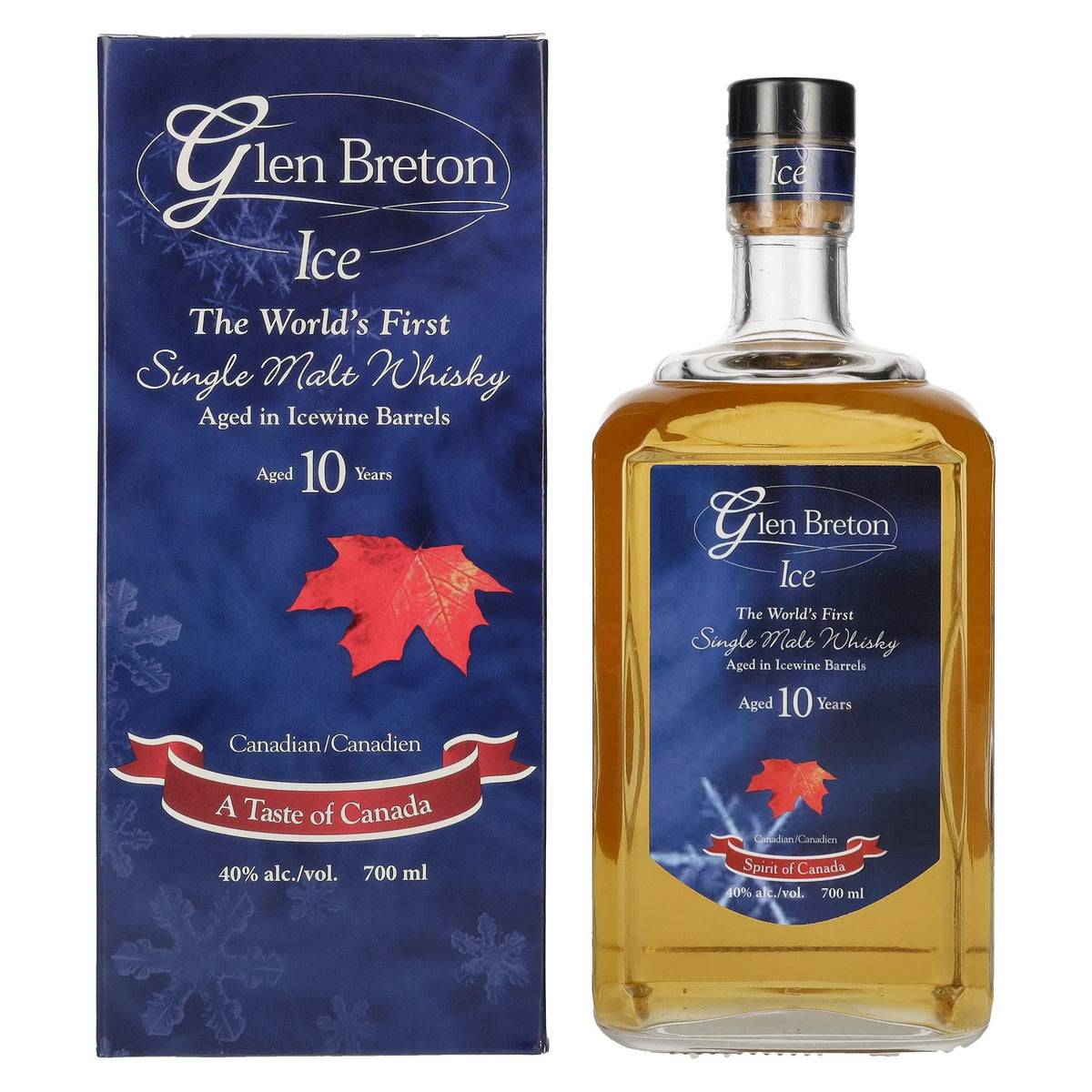 Glen Breton Ice 10 Years Old Aged in Icewine Barrels 40% Vol. 0,7l in gift box