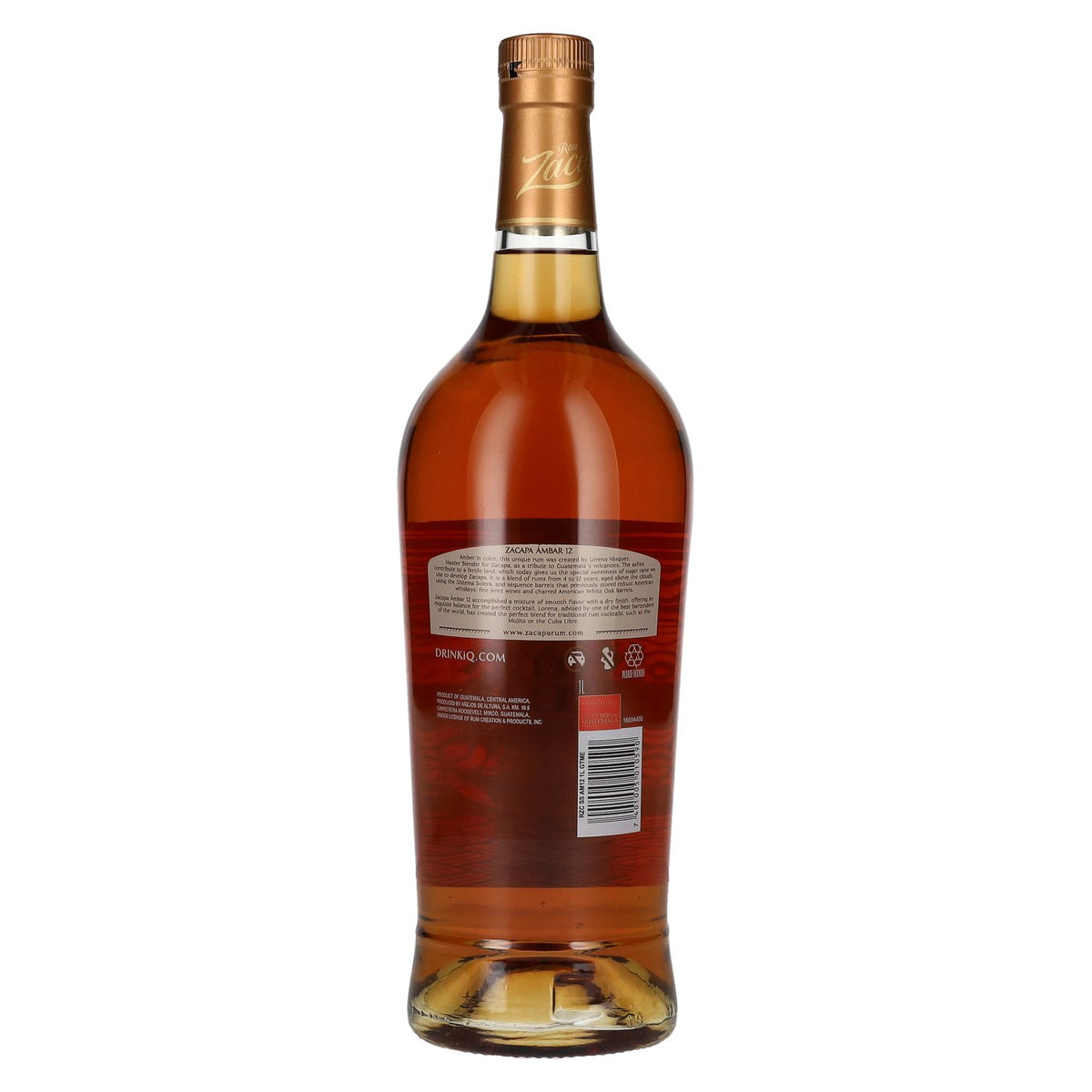 Ron Zacapa Centenario ÁMBAR 12 Sistema Solera Reserva 40% Vol. 1l