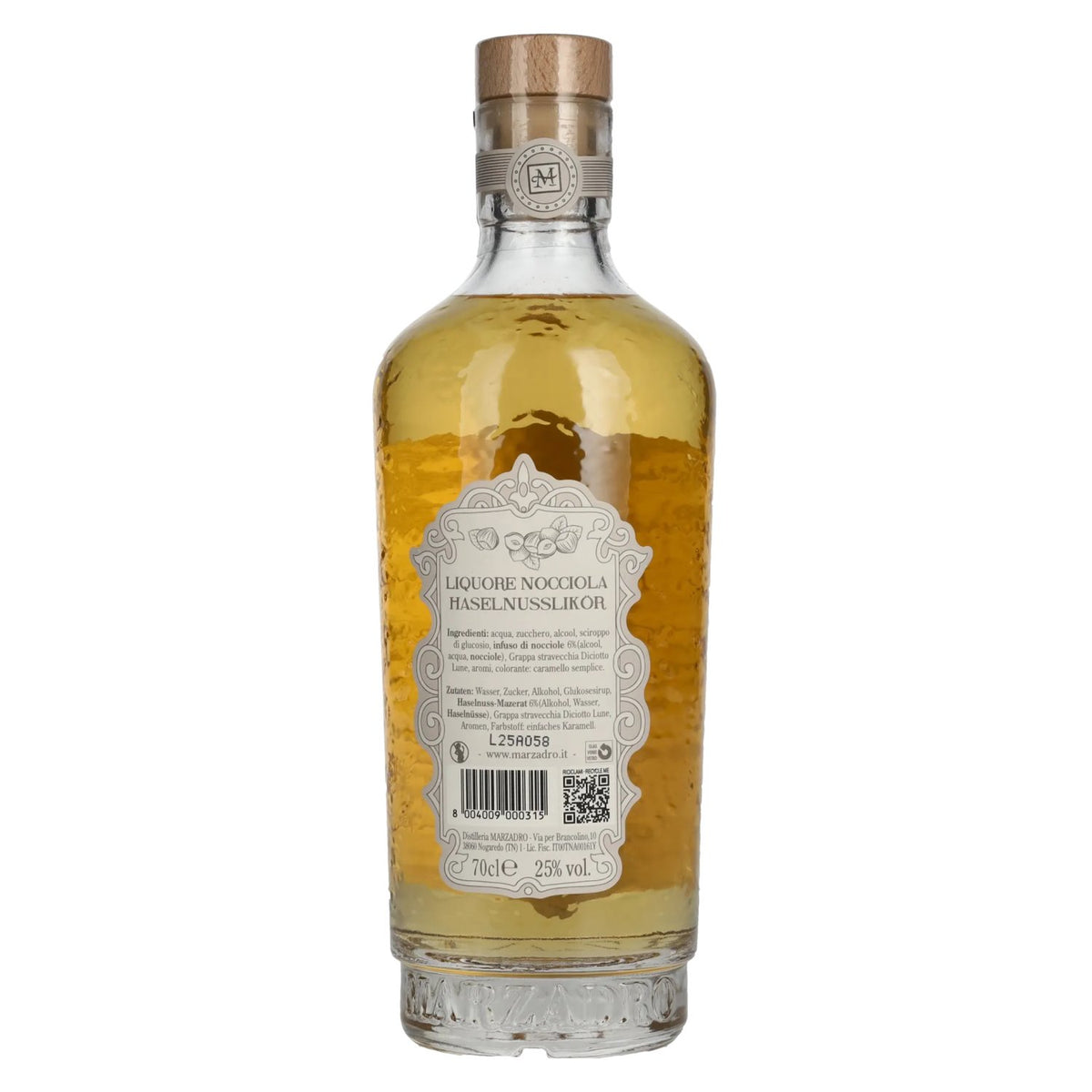Marzadro Noiela Hazelnut Liqueur 25% Vol. 0,7l