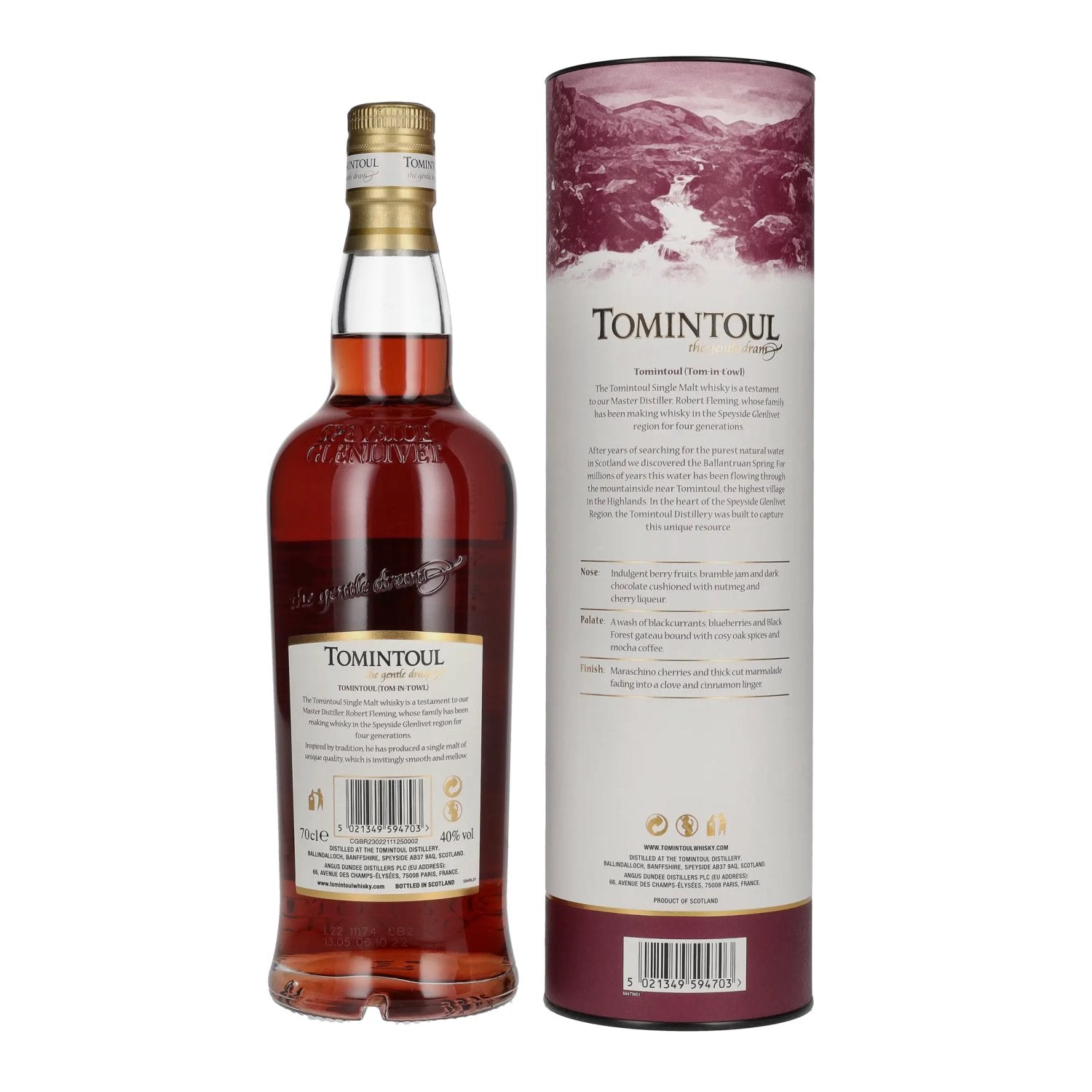 Tomintoul Small Batch Tawny Port Cask Finish 40% Vol. 0,7l in Geschenkbox