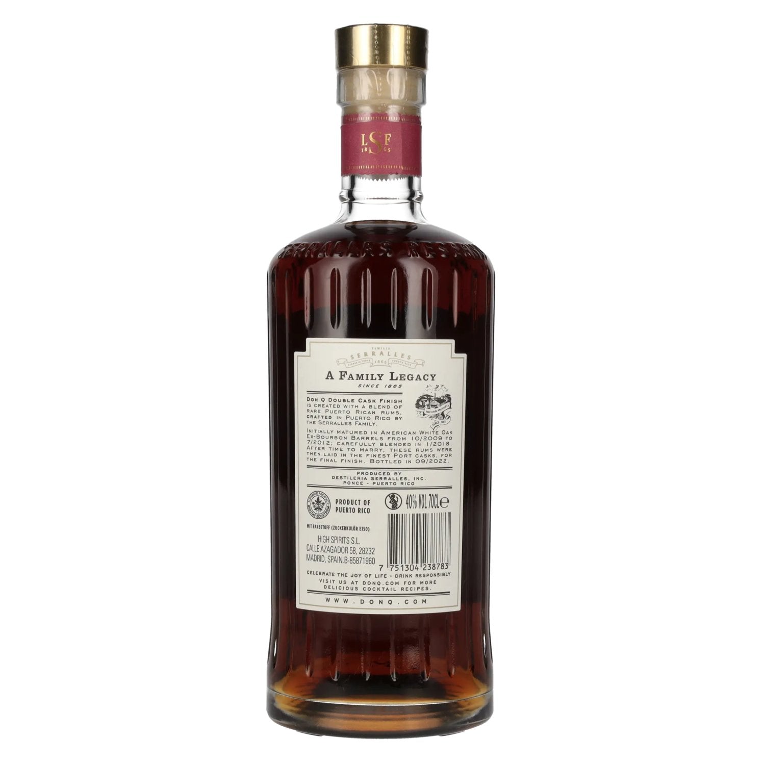 Don Q Double Cask PORT CASK FINISH Rum 40% Vol. 0,7l