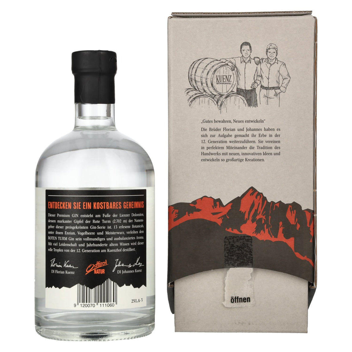 Roter Turm Alpine Dry Gin Pure Botanical 43% Vol. 0.5l in gift box