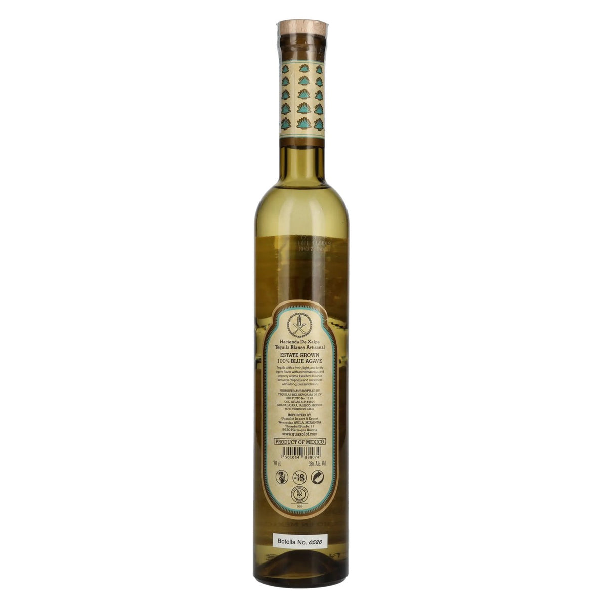 Hacienda De Xalpa Tequila Blanco 100% de Agave 38% Vol. 0,7l