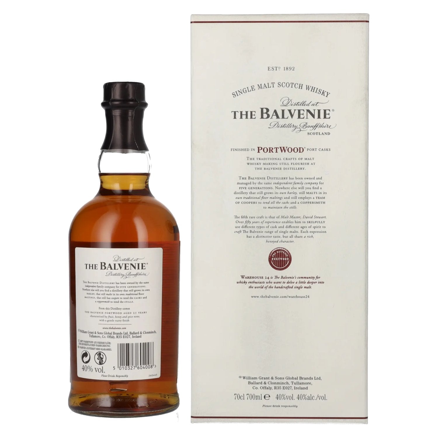 The Balvenie 21 Years Old Portwood Finish 40% Vol. 0,7l in Geschenkbox