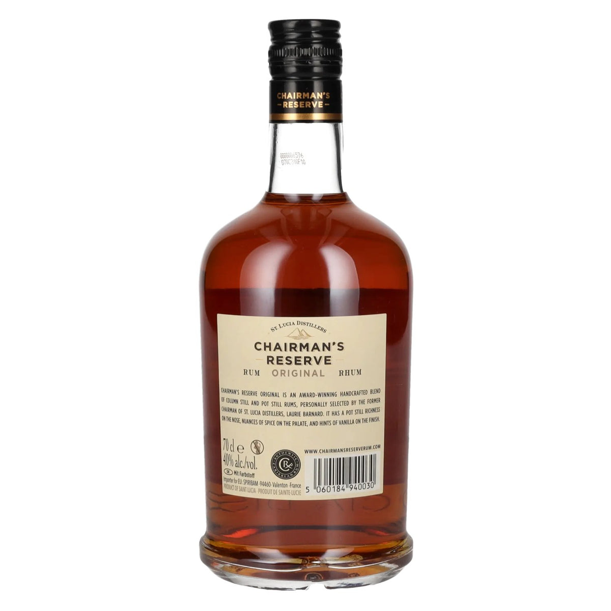 Chairman's Reserve Rum 40% ABV 0.7l