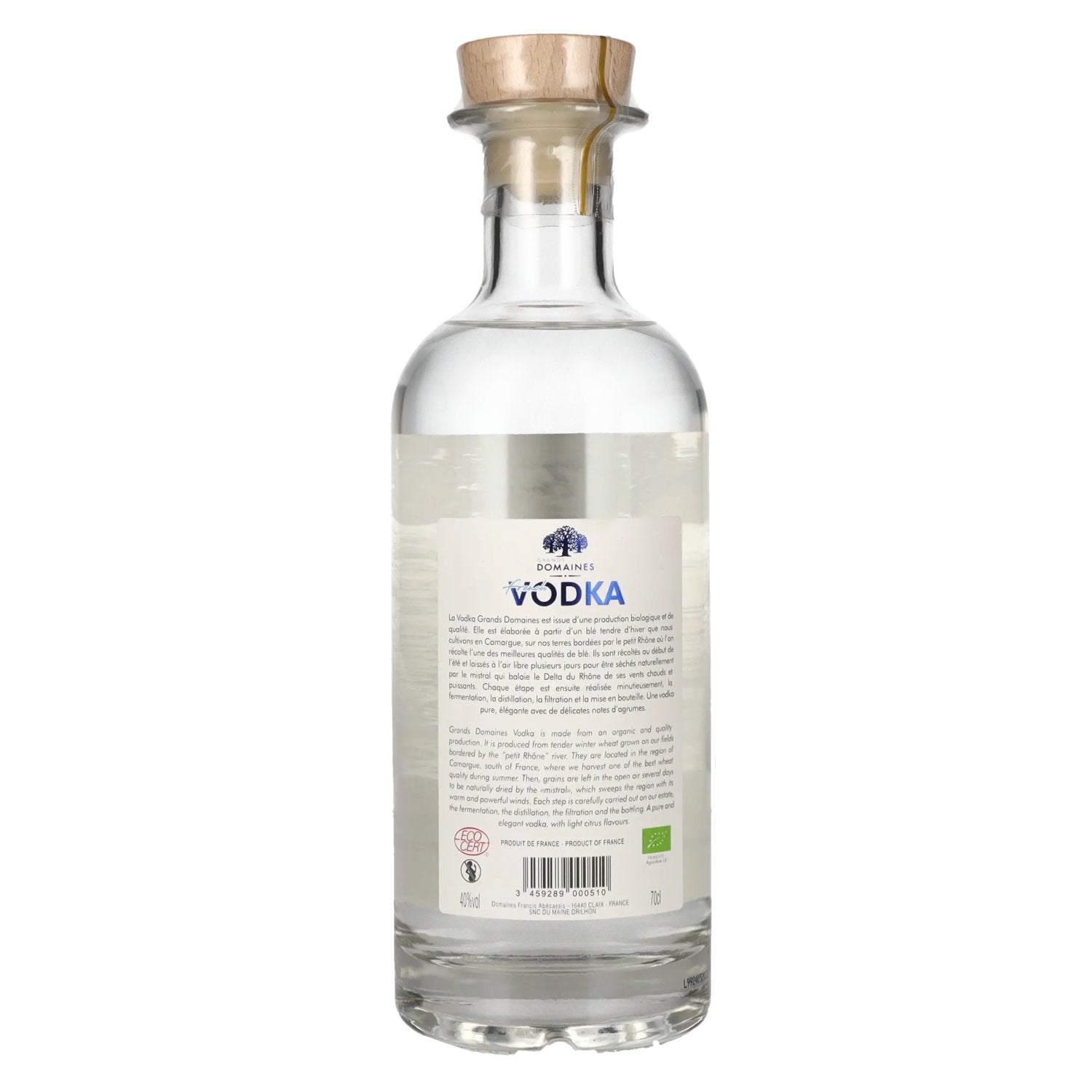 Grands Domaines Organic Bio French Vodka 40% Vol. 0,7l