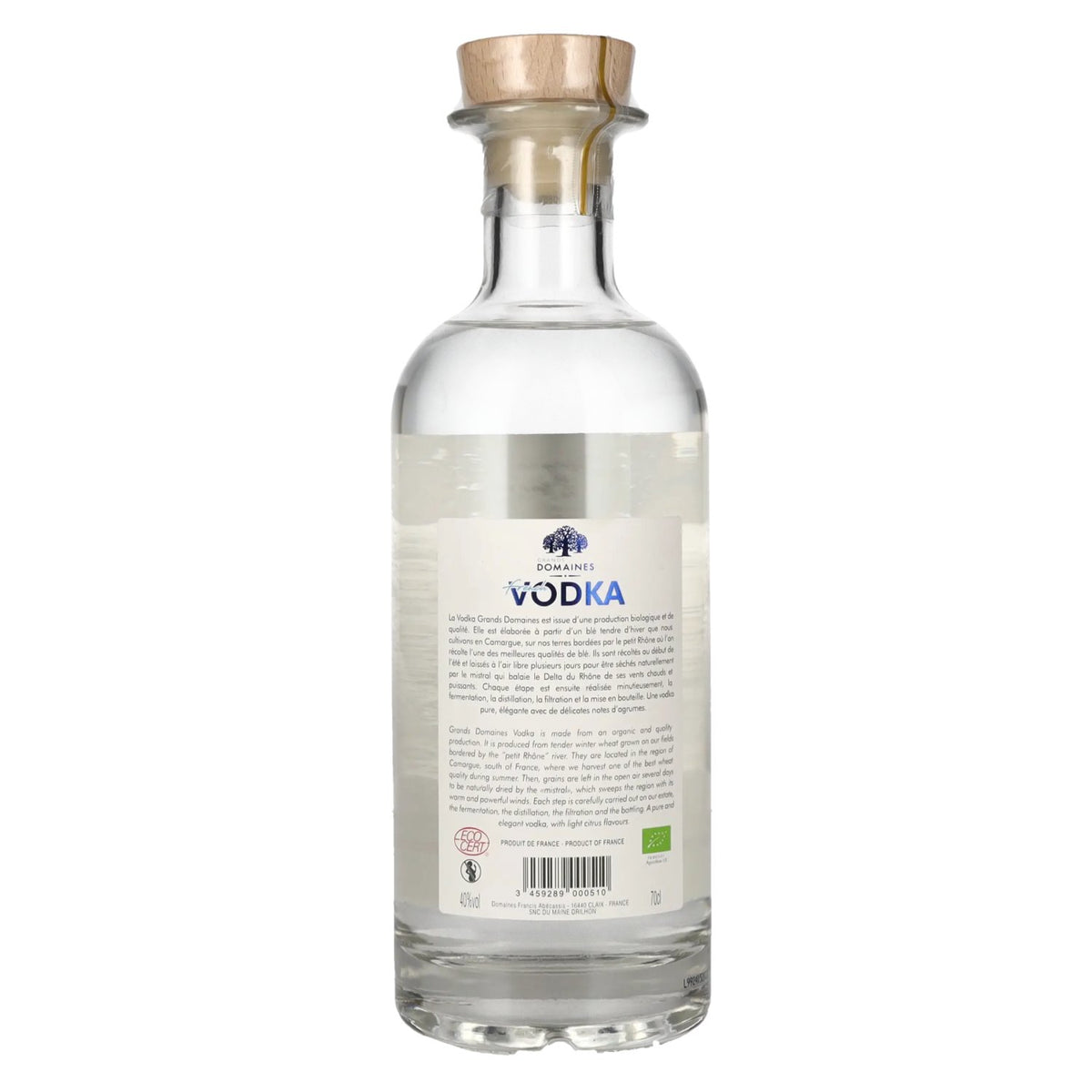 Grands Domaines Organic French Vodka 40% Vol. 0,7l