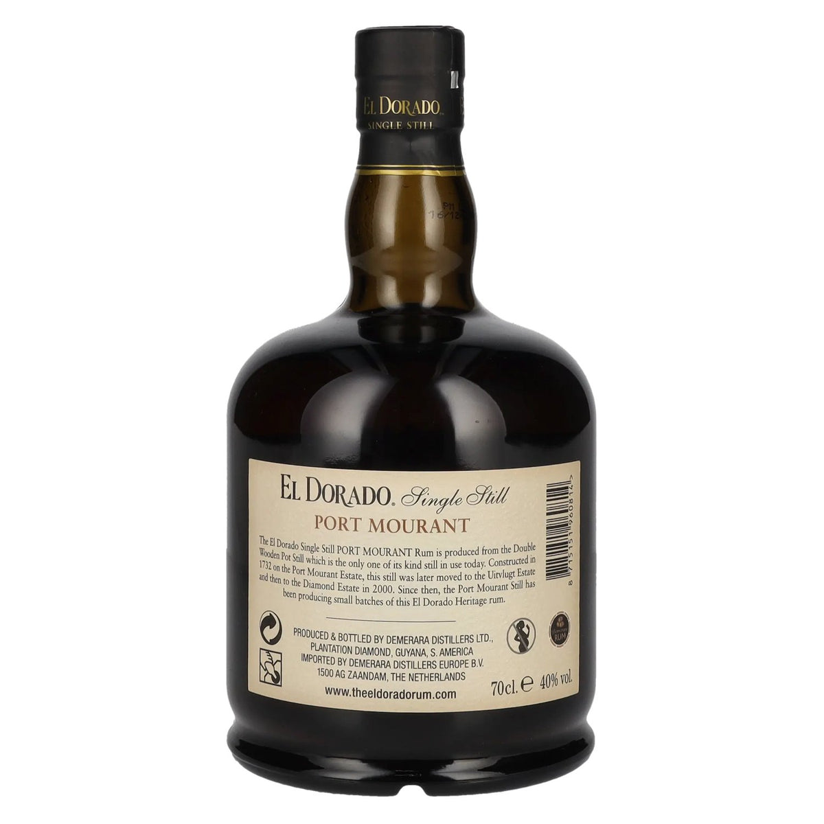 El Dorado Single Still PORT MOURANT Finest Demerara Rum 2009 40% Vol. 0,7l
