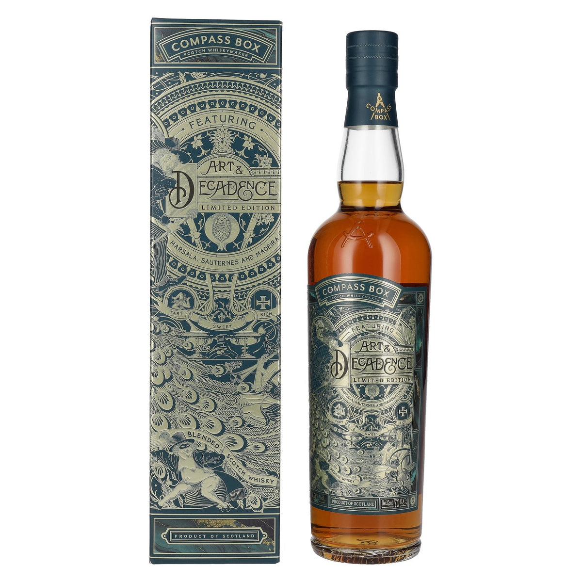 Compass Box ART &amp; DECADENCE Blended Scotch Whisky 49% vol. 0,7l en boîte cadeau