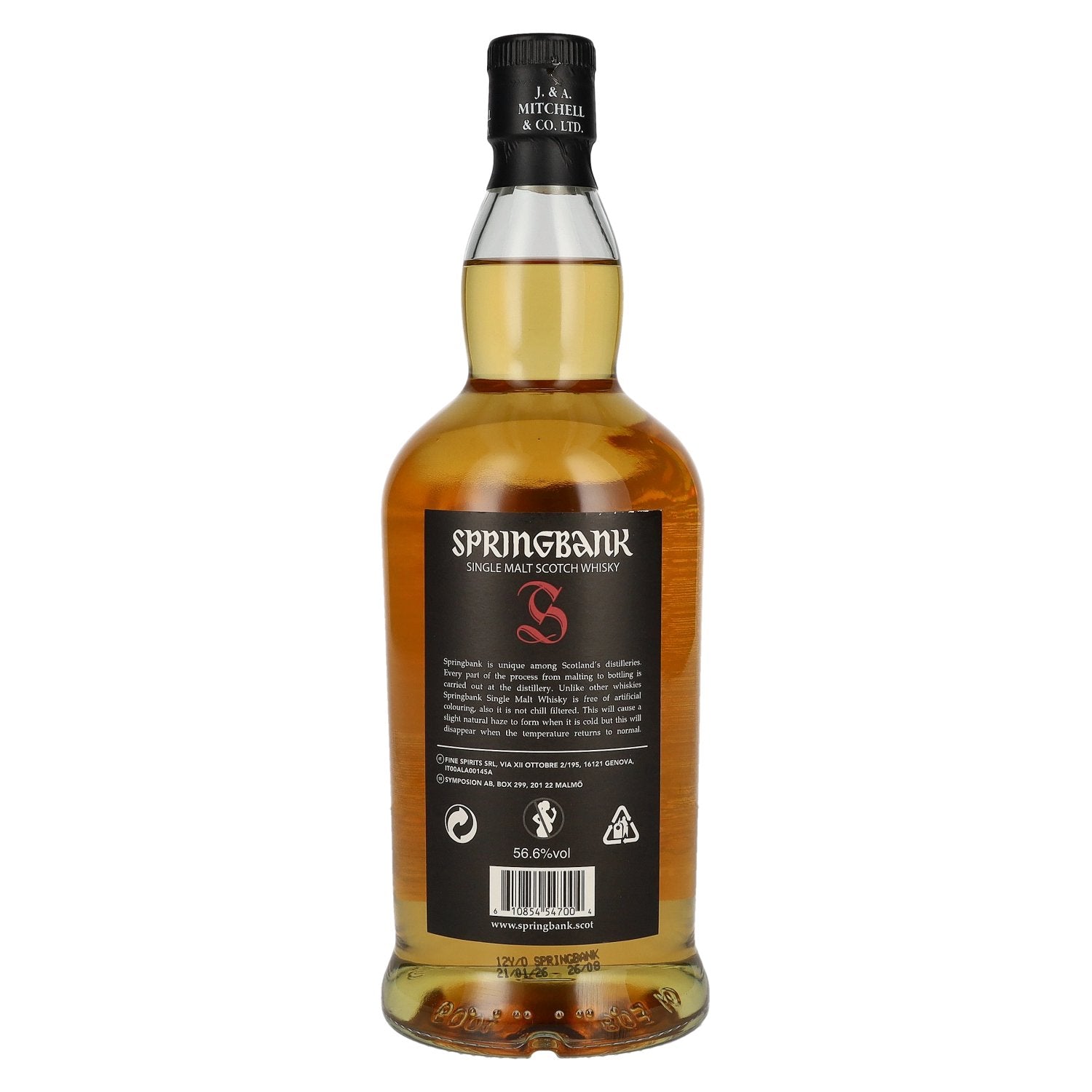 Springbank 12 Years Old CASK STRENGTH Campbeltown Single Malt Scotch Whisky 56,6% Vol. 0,7l