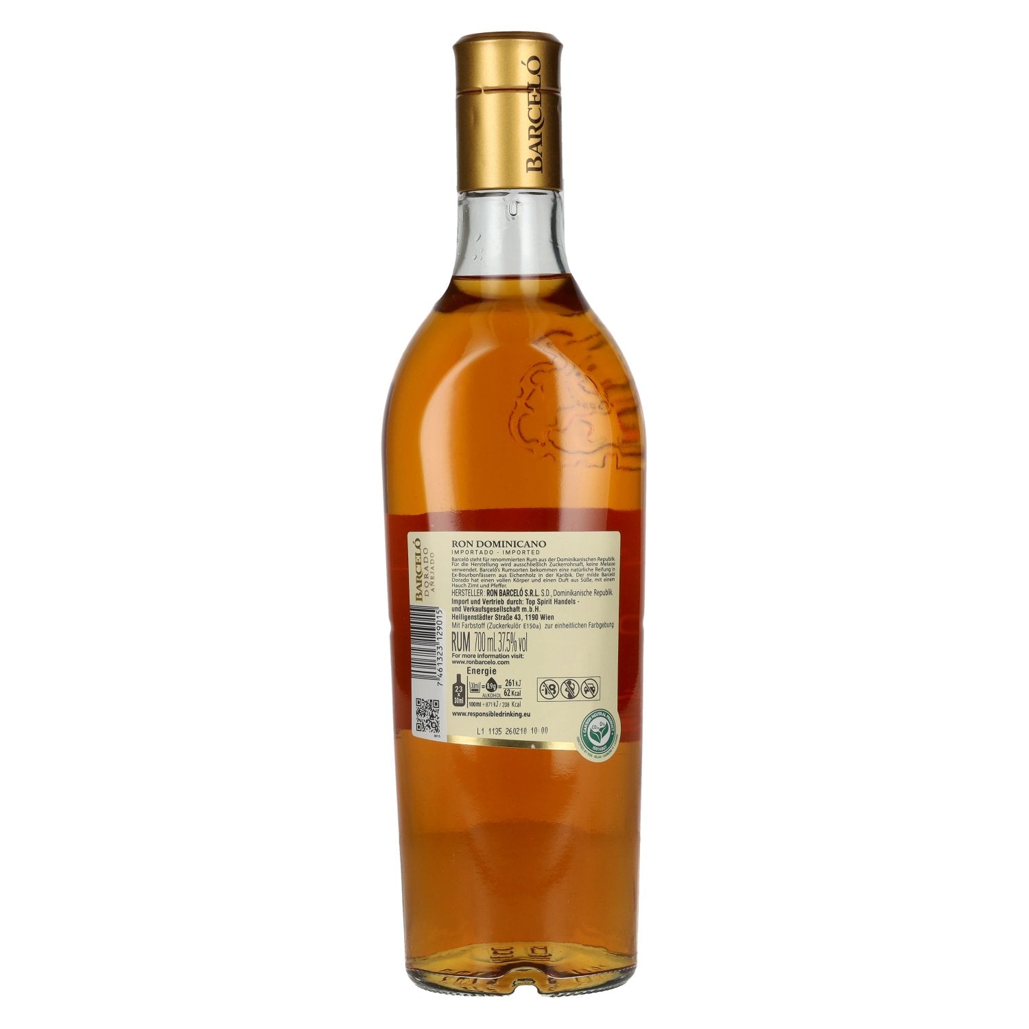 Ron Barceló DORADO Añejado Ron Dominicano 37,5% Vol. 0,7l