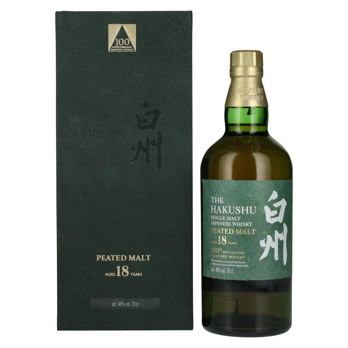Suntory The Hakushu 18 Years Old 100th ANNIVERSARY EDITION Single Malt Whisky 48% Vol. 0,7l en boîte cadeau