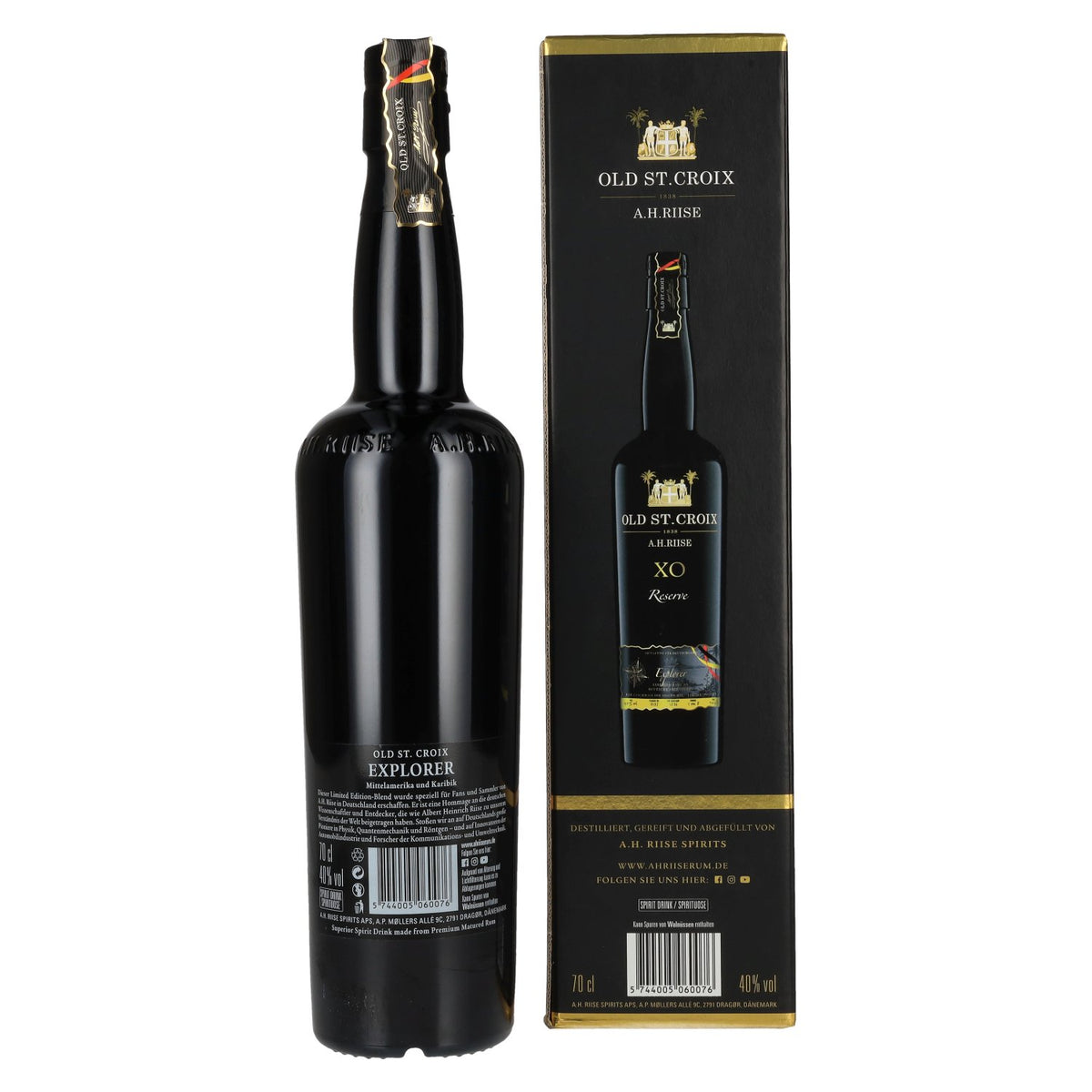 Old St. Croix A.H. Riise XO Explorer Reserve Germany Edition 40% Vol. 0,7l in Geschenkbox