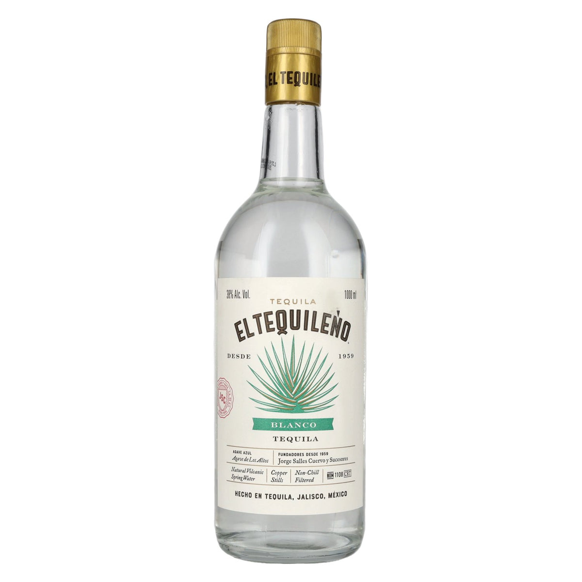 El Tequileño Blanco Tequila 38% Vol. 1l