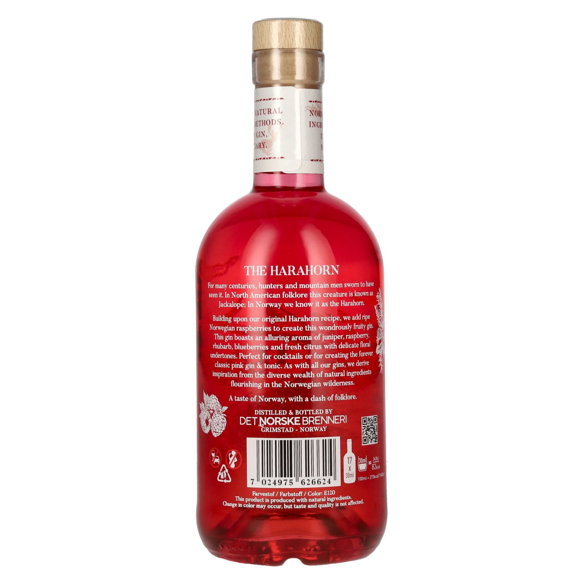 Harahorn Norwegian Small Batch Pink Gin 40% vol. 0,5l