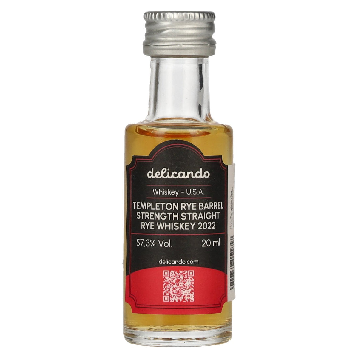 Templeton Rye Whiskey Barrel Strength Straight Rye Whiskey 2022 57,3% Vol. 0,02l