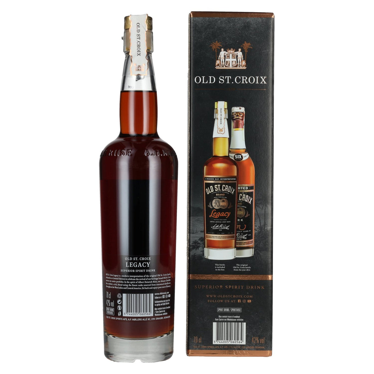 Old St. Croix A.H. Riise XO Legacy Reserve Superior Spirit Drink 42% Vol. 0,7l en boîte cadeau