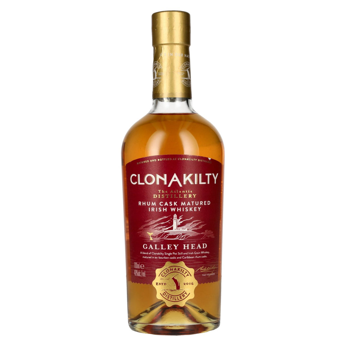 Clonakilty GALLEY HEAD Rum Cask-Matured Irish Whiskey 40% vol. 0.7 l