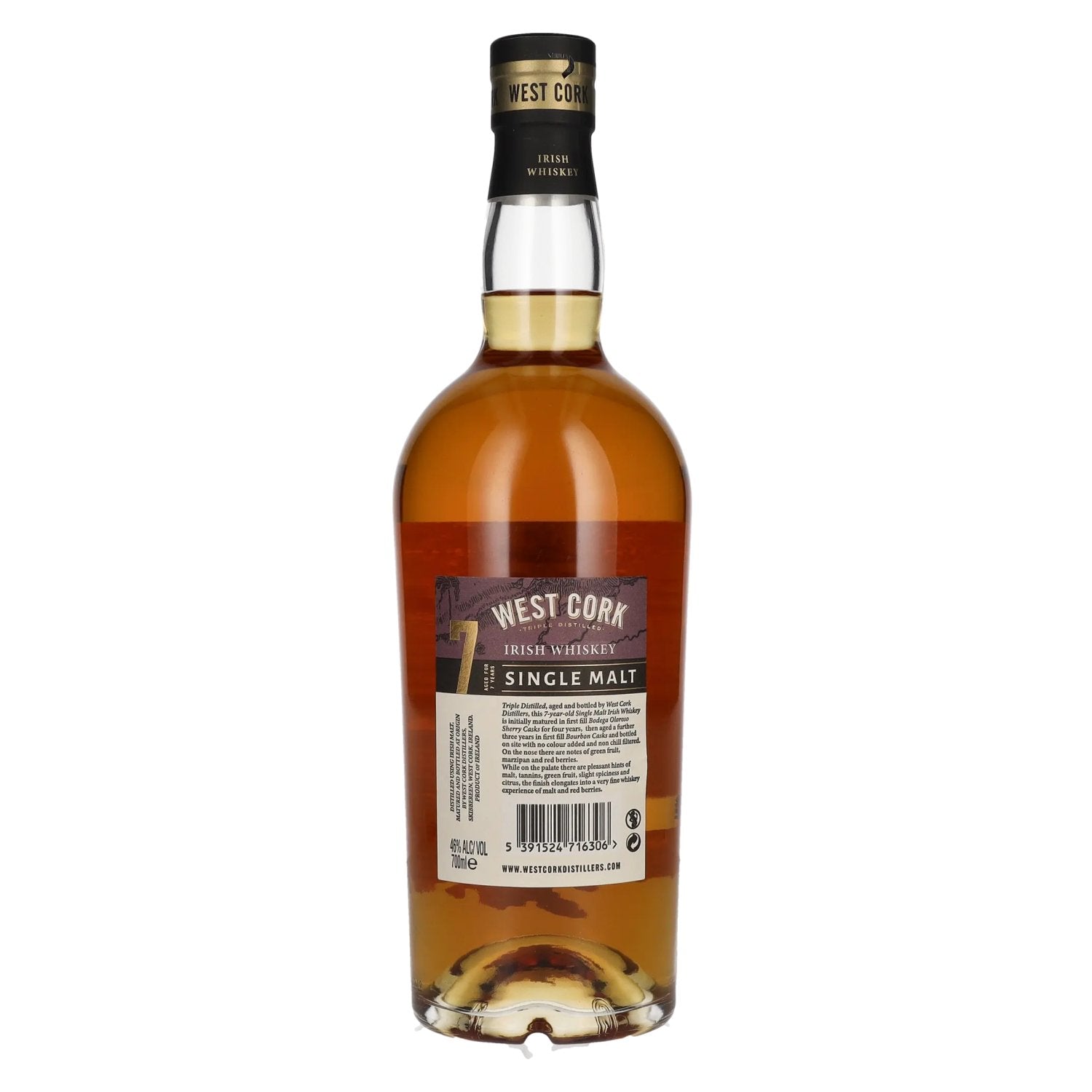 West Cork 7 Years Old Single Malt Irish Whiskey 46% Vol. 0,7l