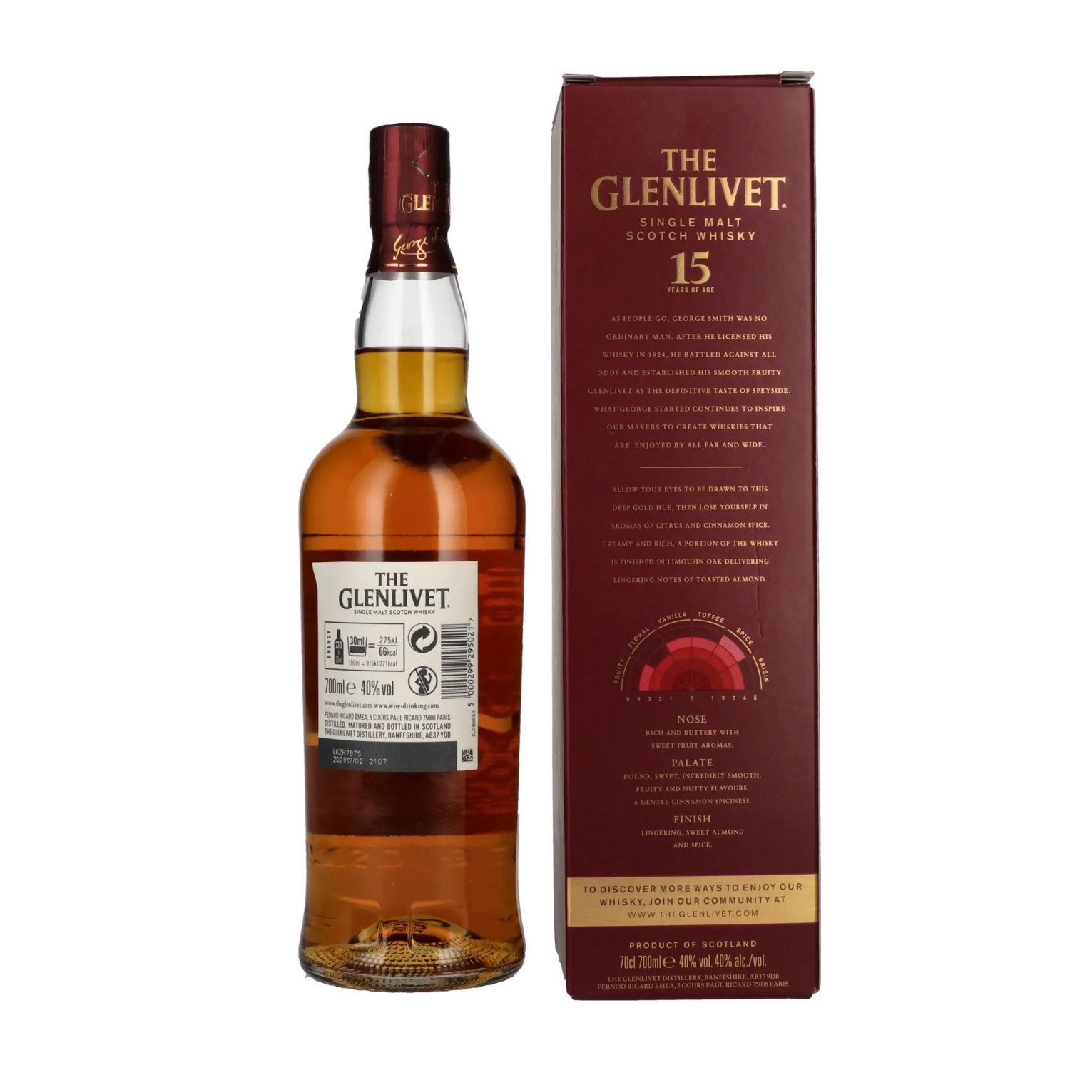 The Glenlivet 15 Years Old FRENCH OAK RESERVE 40% Vol. 0,7l in gift box