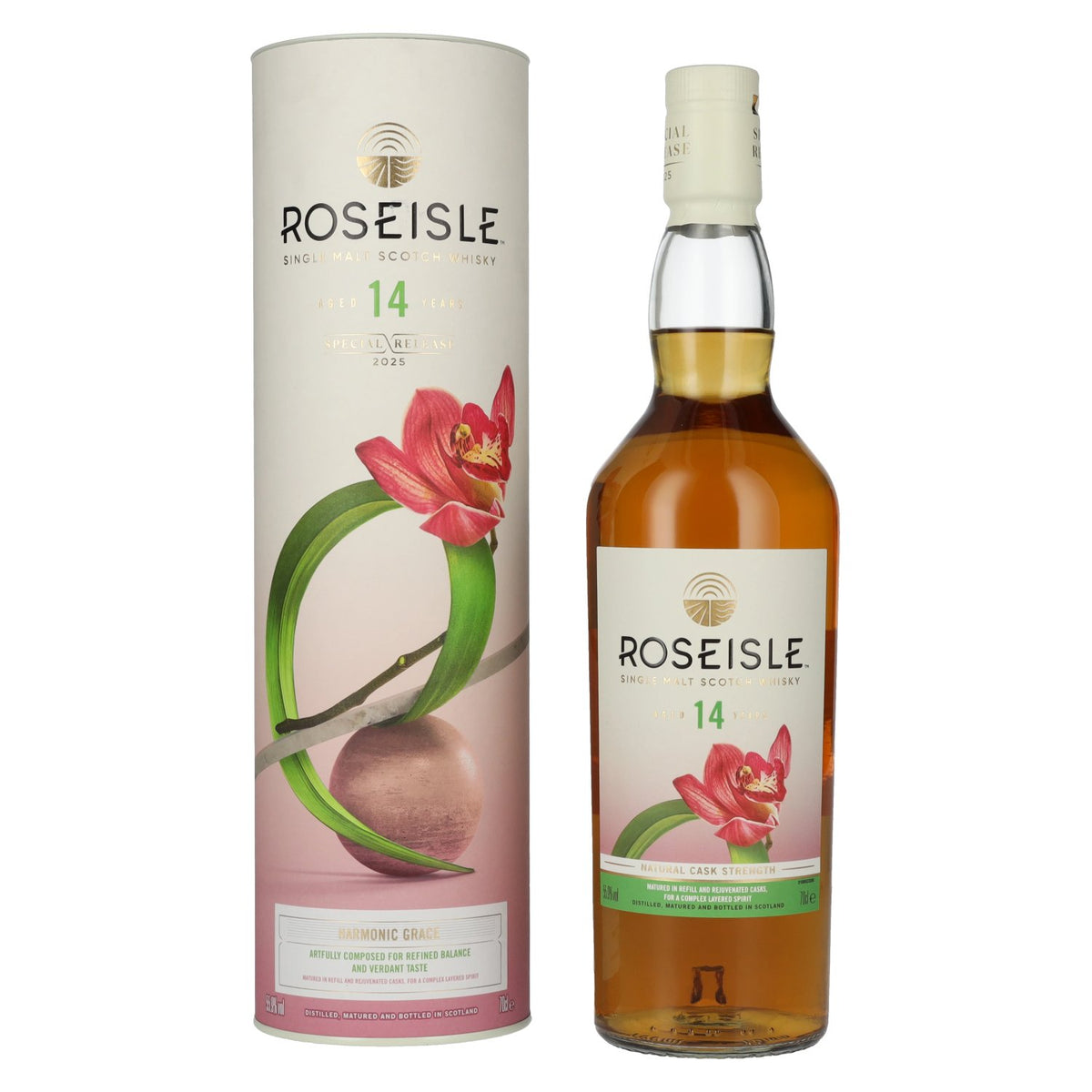 Roseisle 14 Years Old HARMONIC GRACE Single Malt Special Release 2025 55,9% Vol. 0,7l en coffret cadeau