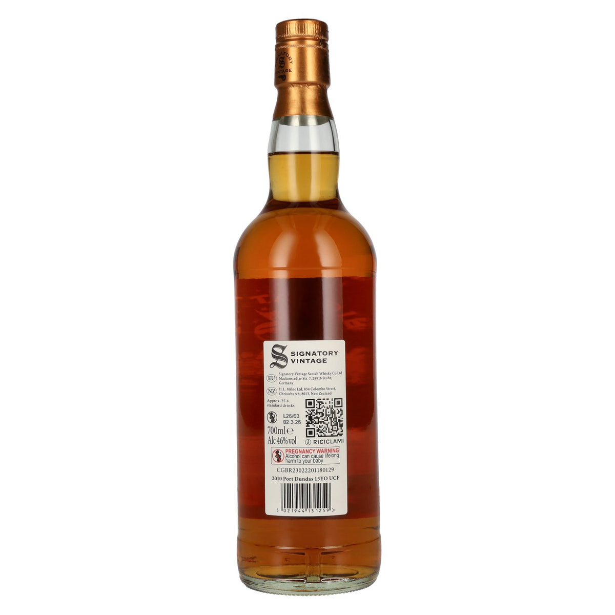 Signatory Vintage PORT DUNDAS 15 Years Old The Un-Chillfiltered 2010 46% Vol. 0,7l