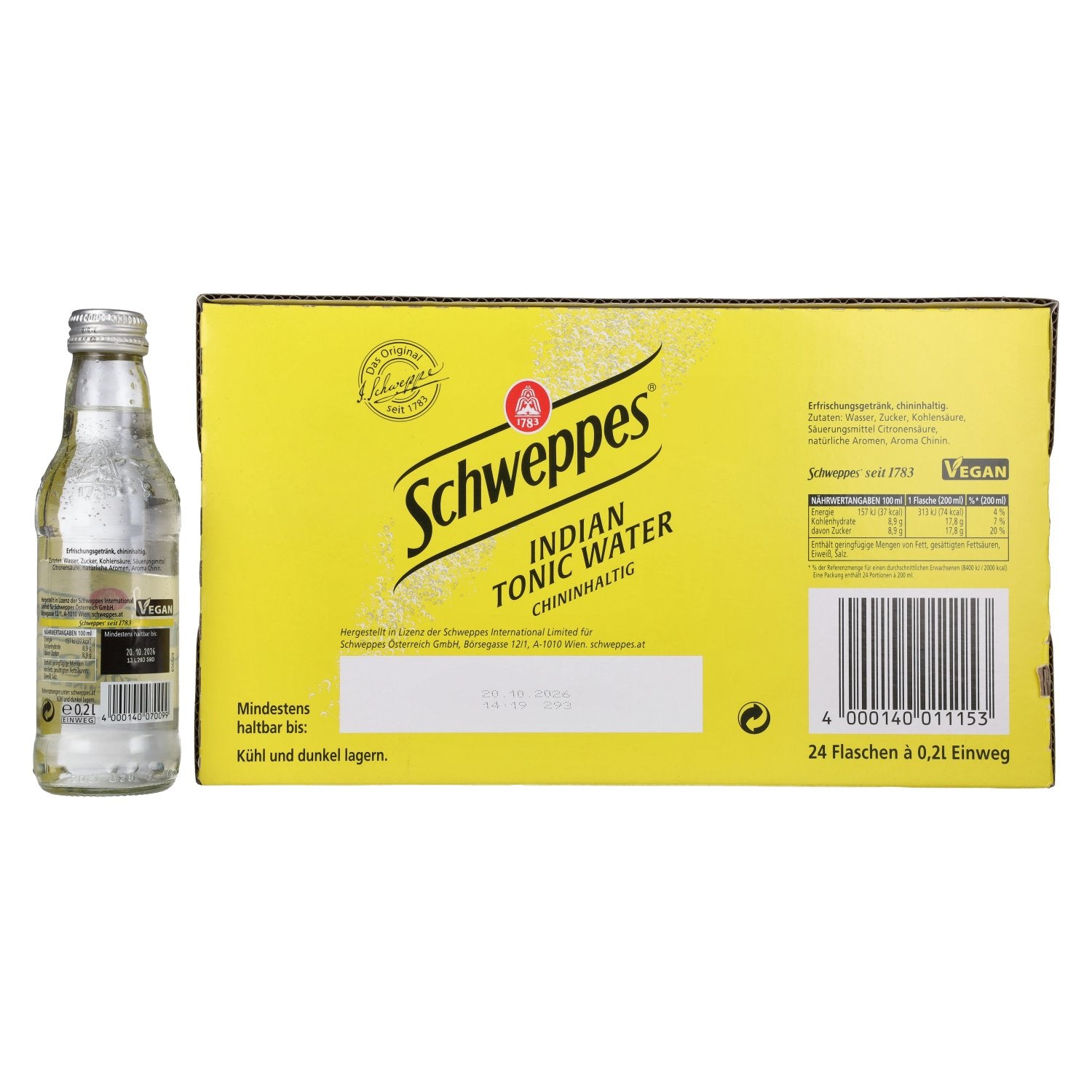 Schweppes Indian Tonic Water 24x0,2l